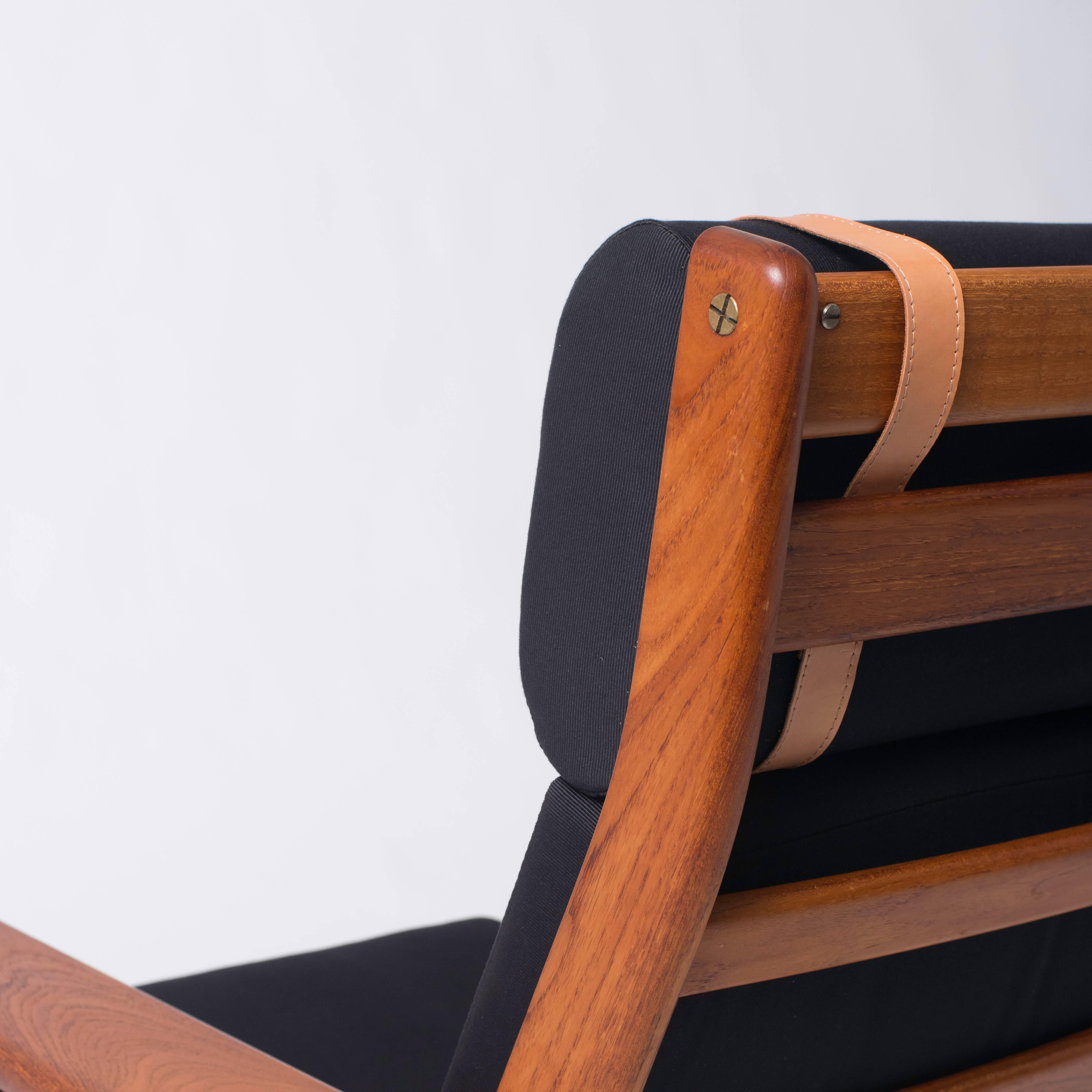 Oiled Hans Wegner High-Backed Teak Lounge Chair for GETAMA