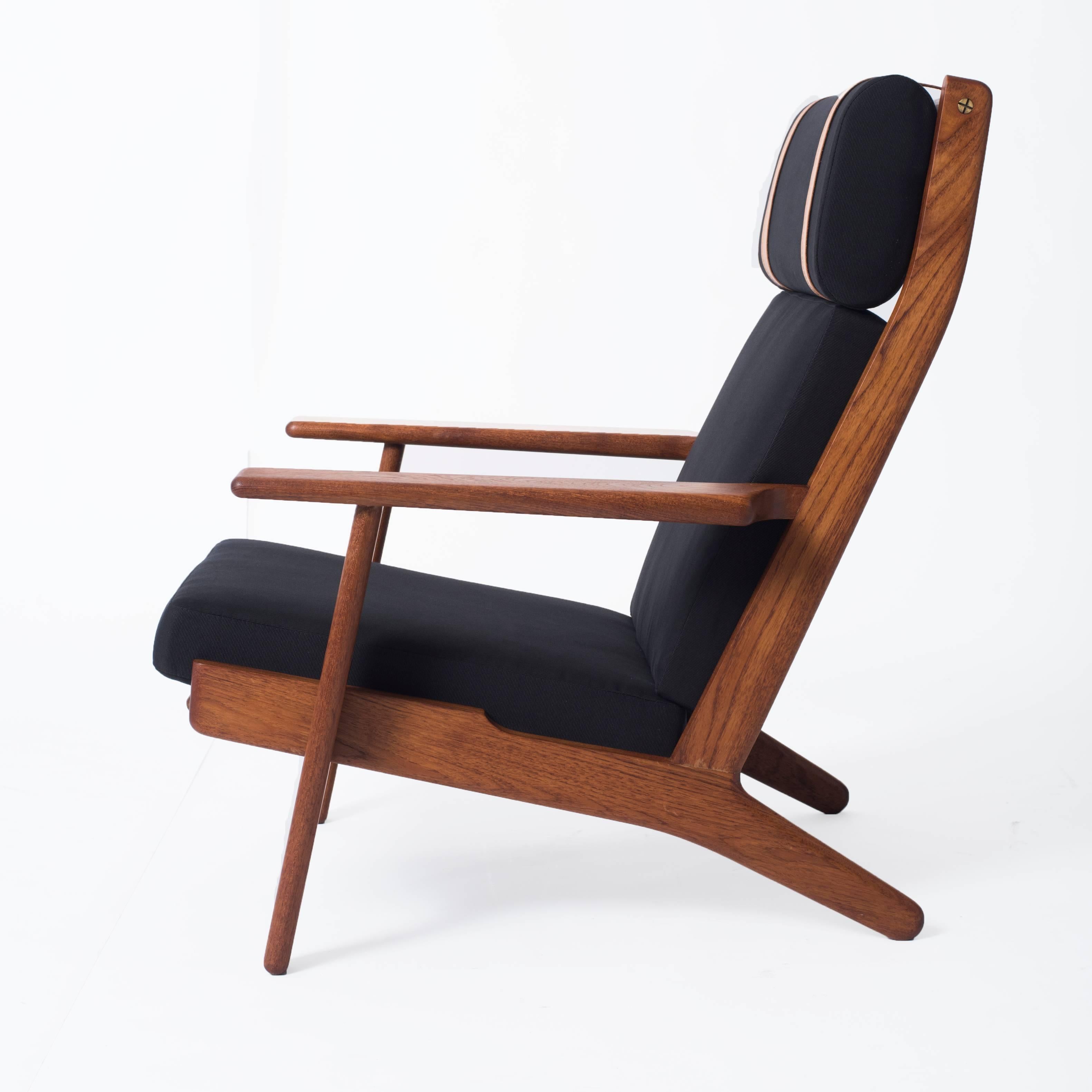Scandinavian Modern Hans Wegner High-Backed Teak Lounge Chair for GETAMA