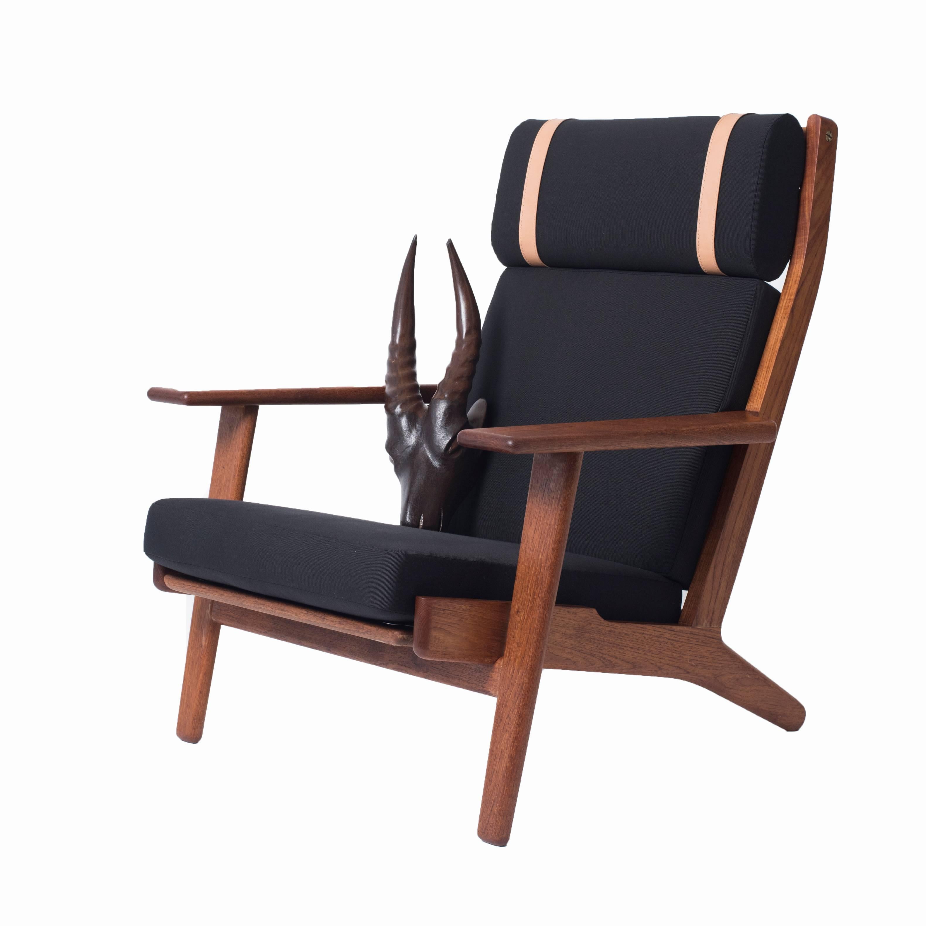 Mid-20th Century Hans Wegner High-Backed Teak Lounge Chair for GETAMA