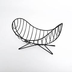 Ferris-Shacknove Twin Scoop Basket in Powder-Coated Iron