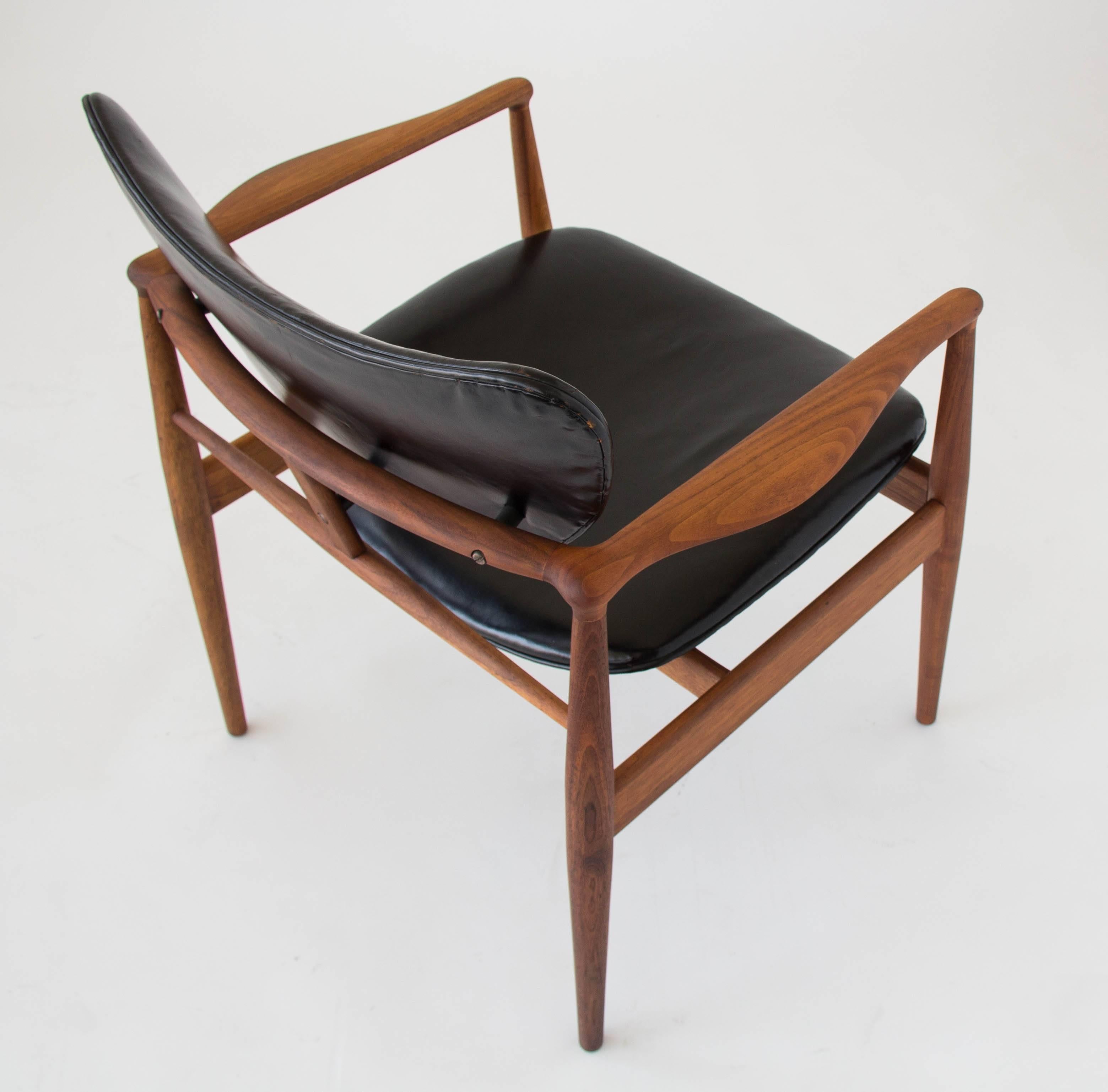 Patinated Finn Juhl Model 48 Chair for Baker Furniture