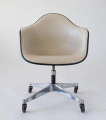 Ray & Charles Eames Wheeled Shell Chair with Vinyl Cover