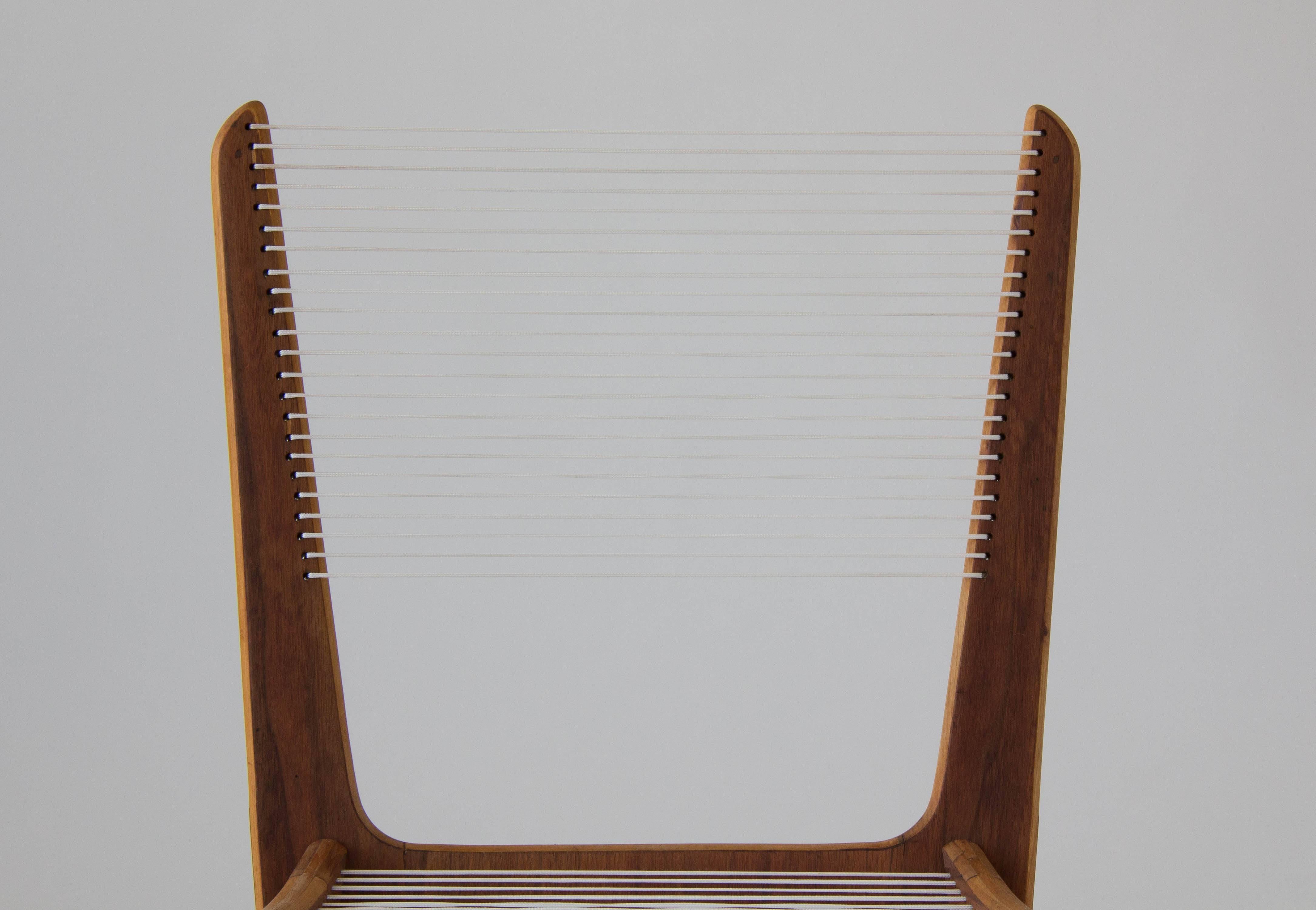 Jacques Guillon Cord Chair In Good Condition In Los Angeles, CA