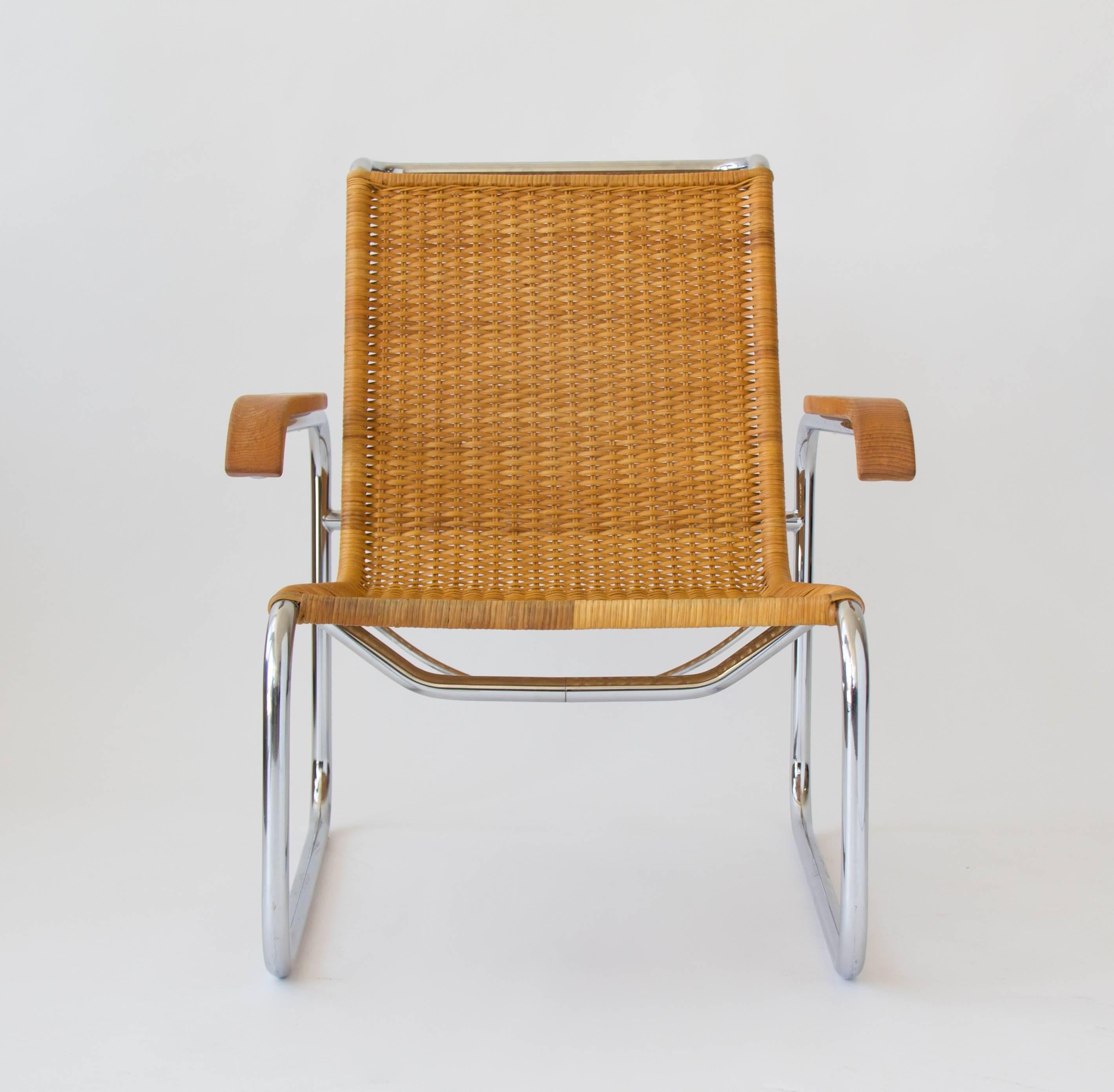 German Marcel Breuer for Thonet B35 Rattan Lounge Chair