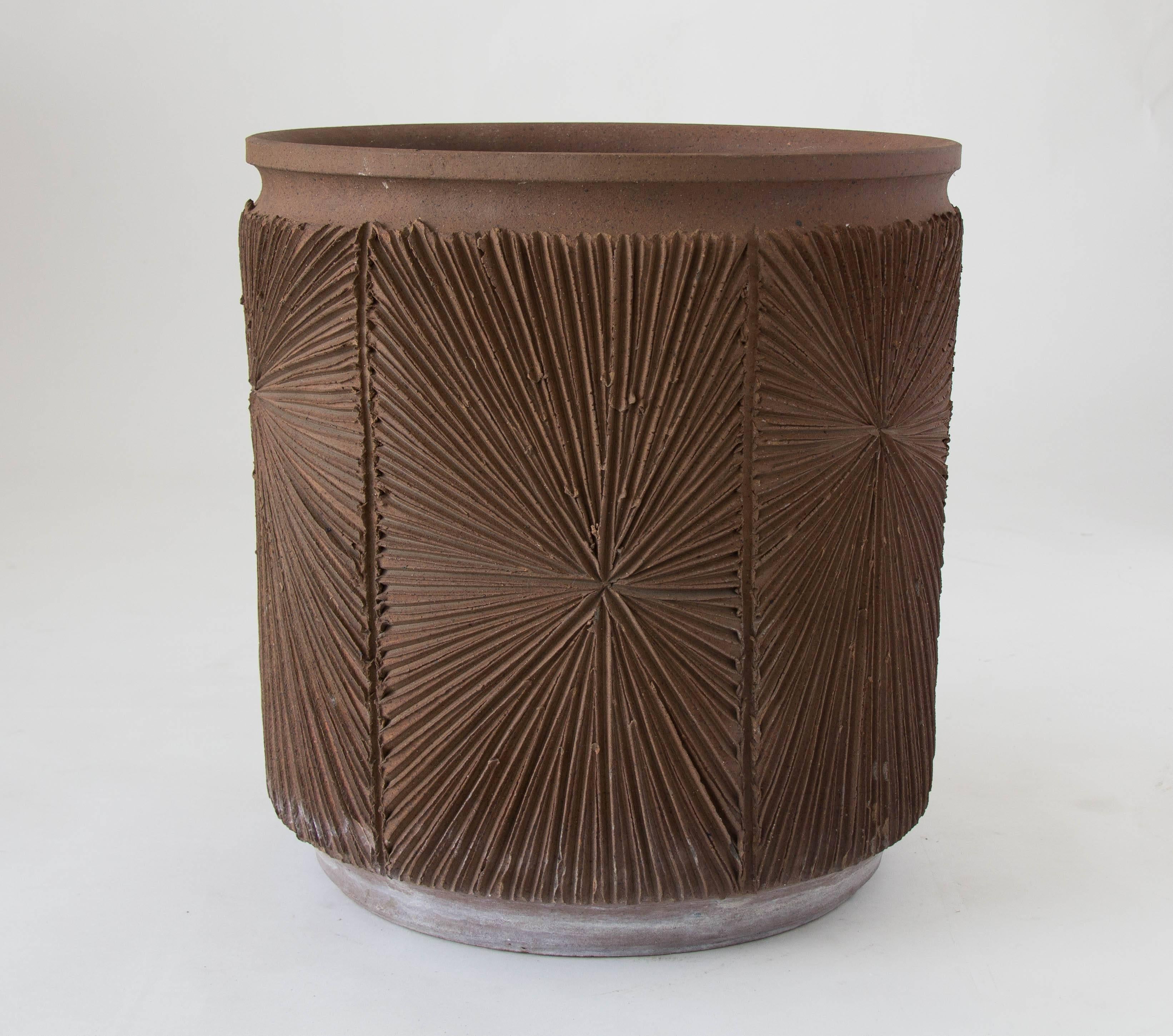 American Robert Maxwell and David Cressey Earthgender Large Cylindrical Planter
