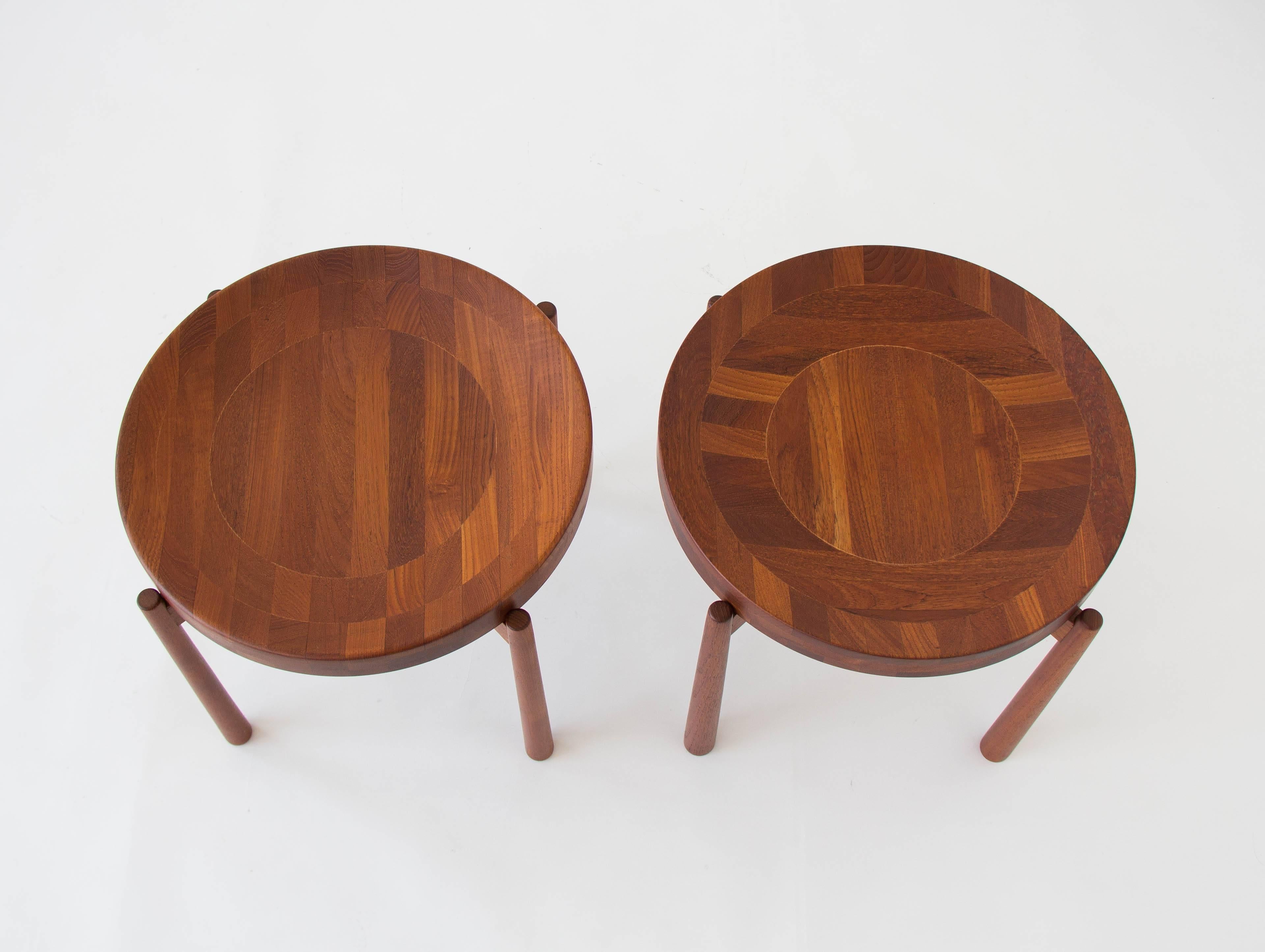 Pair of Teak Tray Tables in the style of Jens Quistgaard In Excellent Condition In Los Angeles, CA