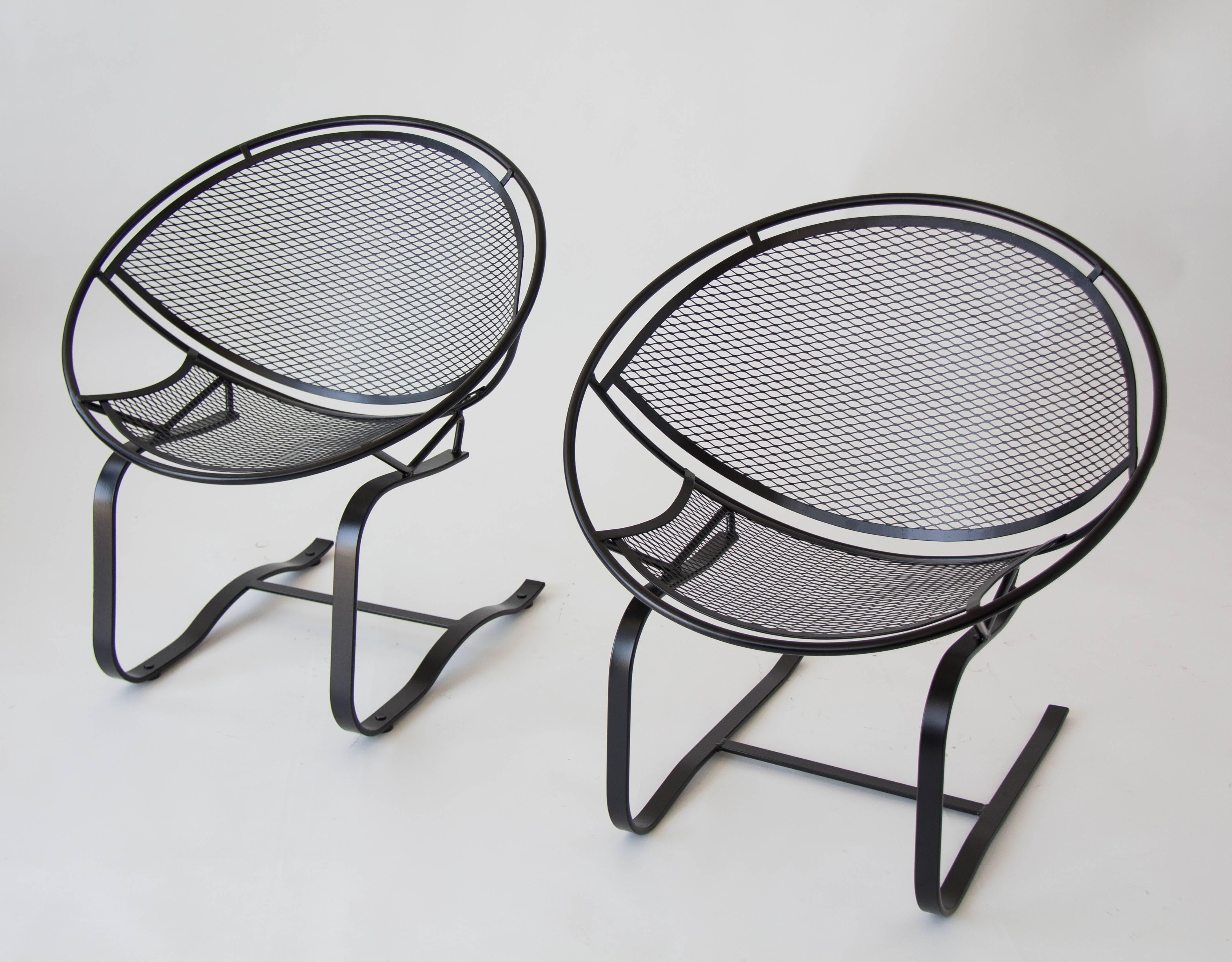 Mid-Century Modern Pair of Salterini Patio Rocking Chairs by Maurizio Tempestini