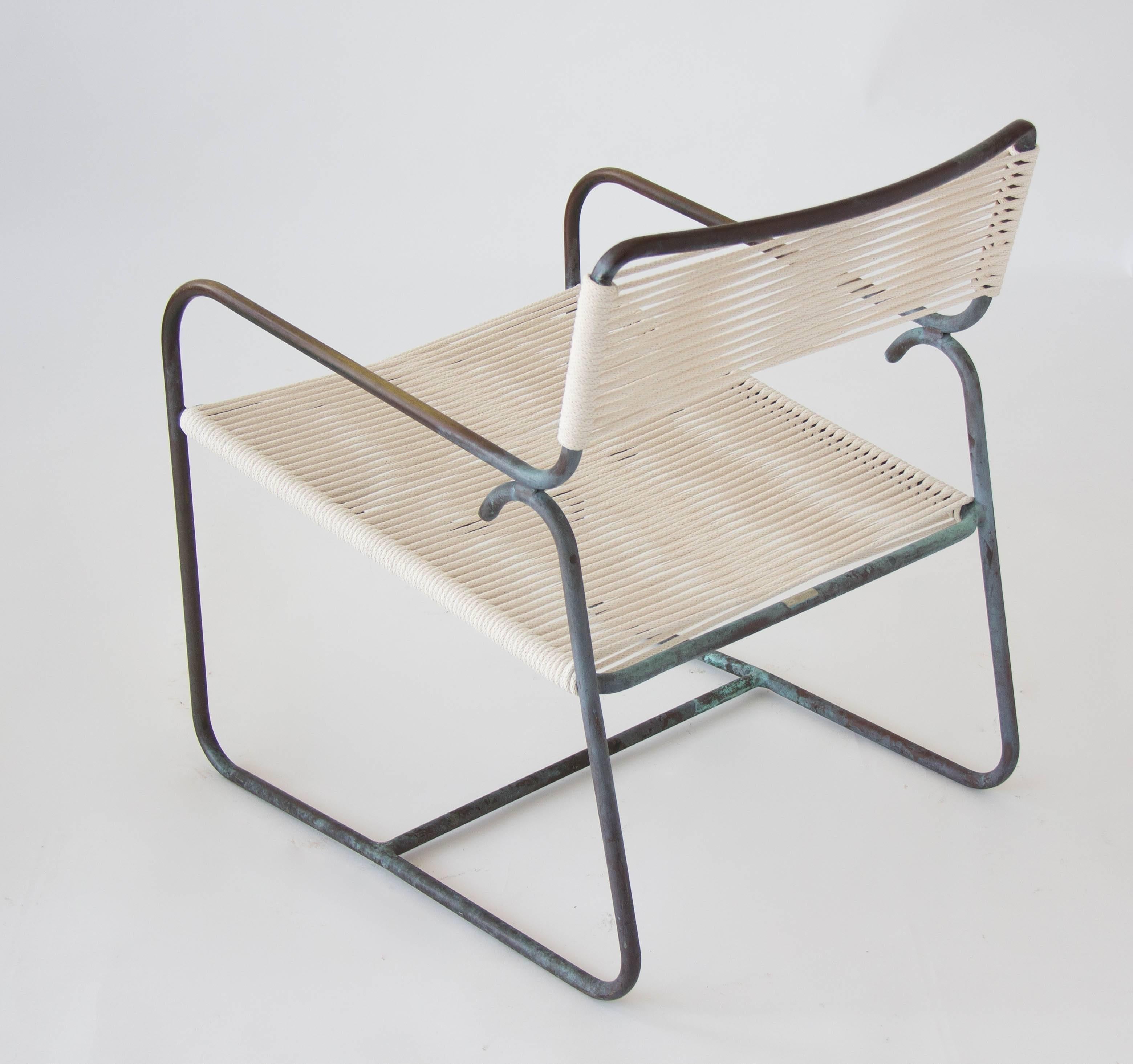 20th Century Single Walter Lamb Patio Lounge Chair and Ottoman Set