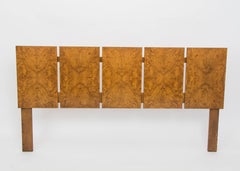 Olive Burl Wood King-Sized Headboard by Milo Baughman for Lane