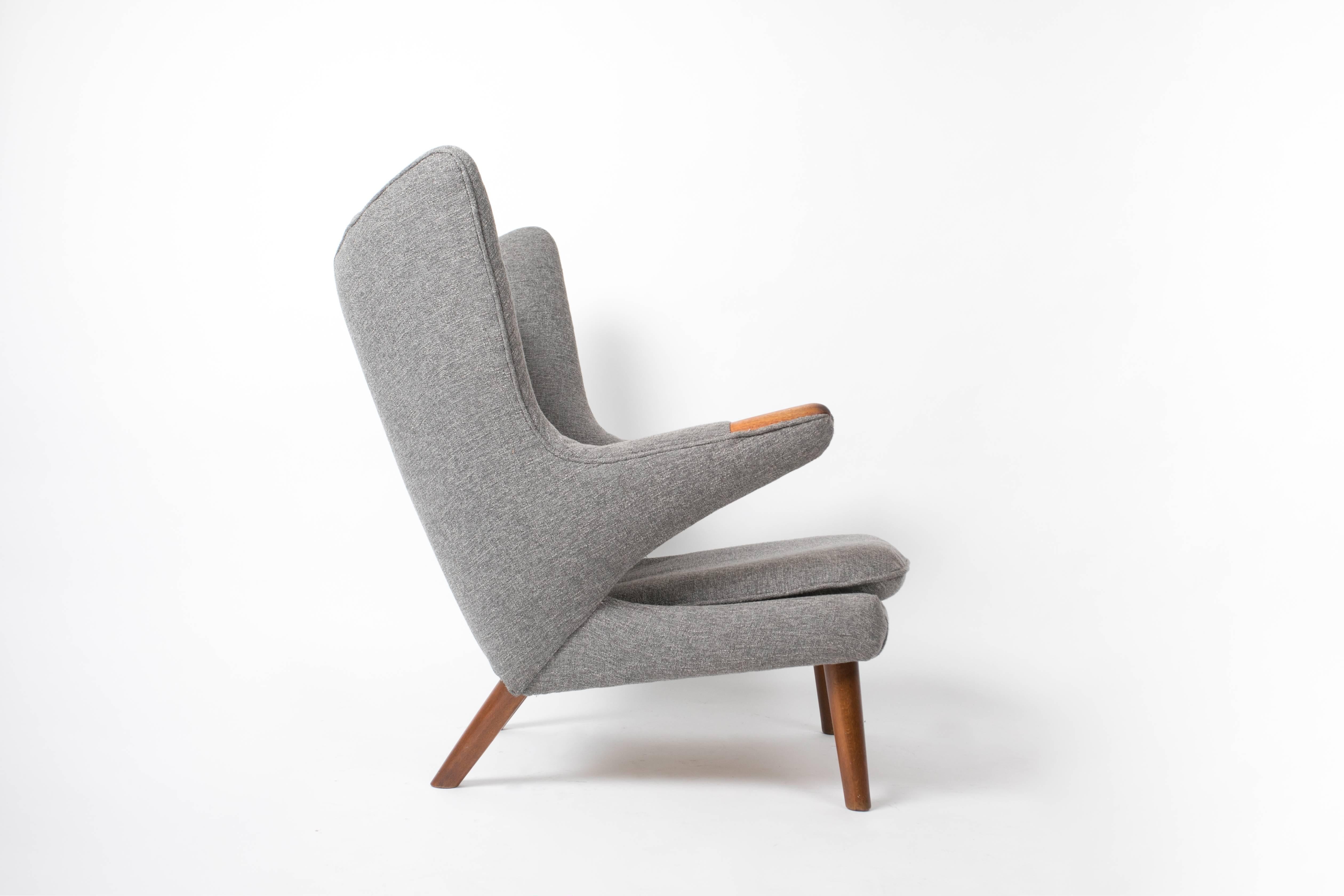 Danish Hans Wegner Papa Bear Chair and Ottoman