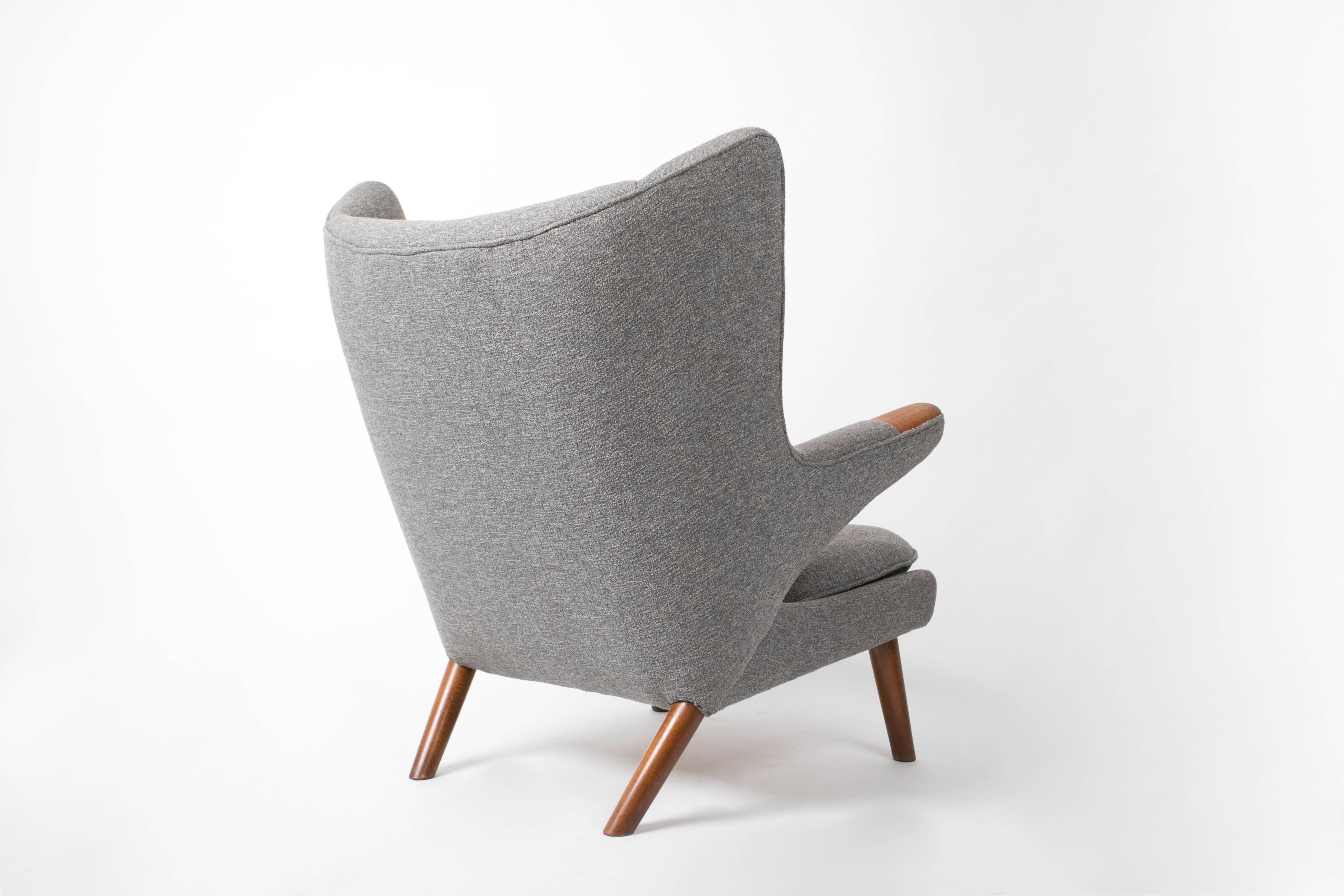 Oiled Hans Wegner Papa Bear Chair and Ottoman