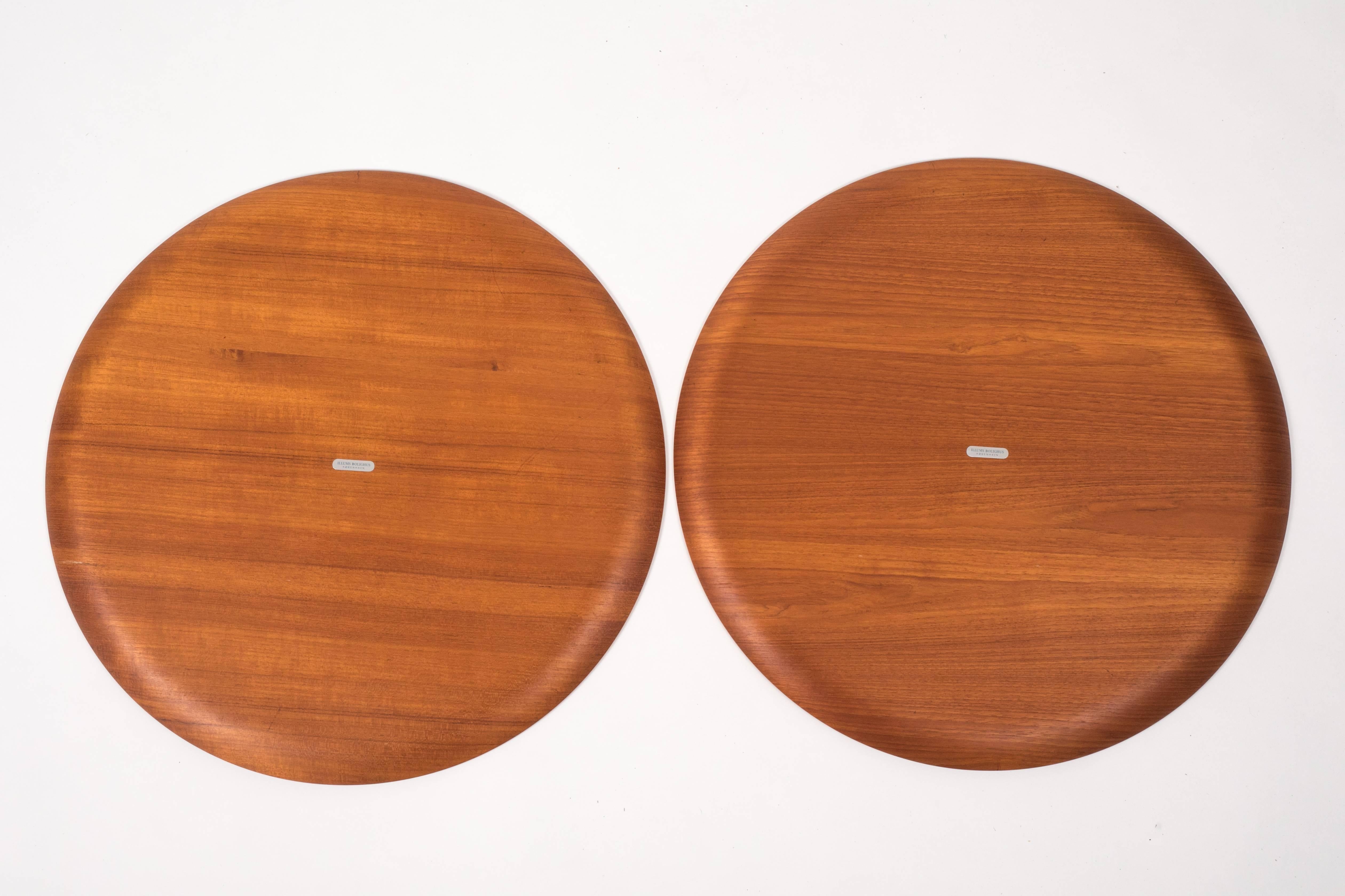 20th Century Pair of Fritz Hansen Teak Tray Tables with Ebonized Frame