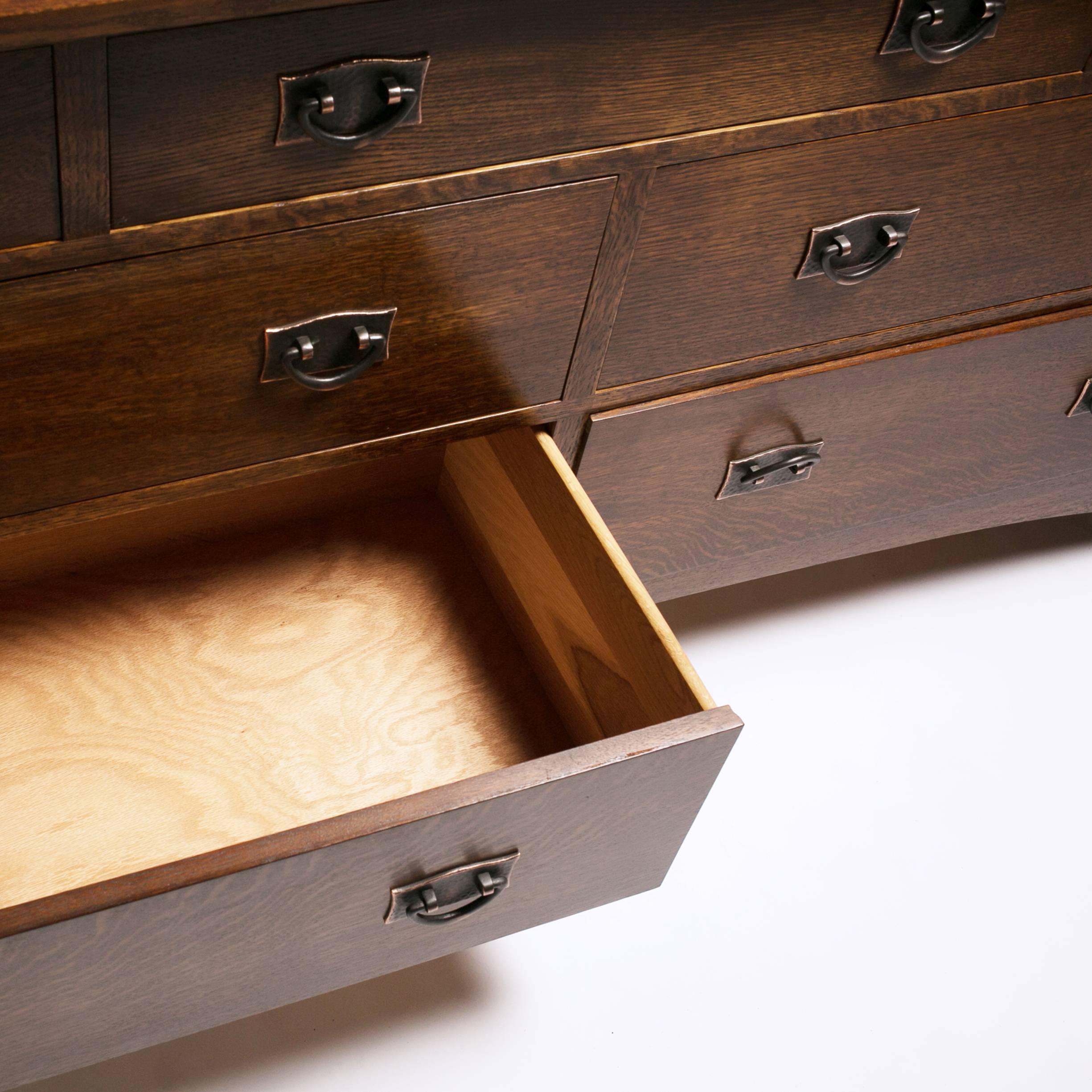 American Harvey Ellis Seven-Drawer Dresser by Gustav Stickley