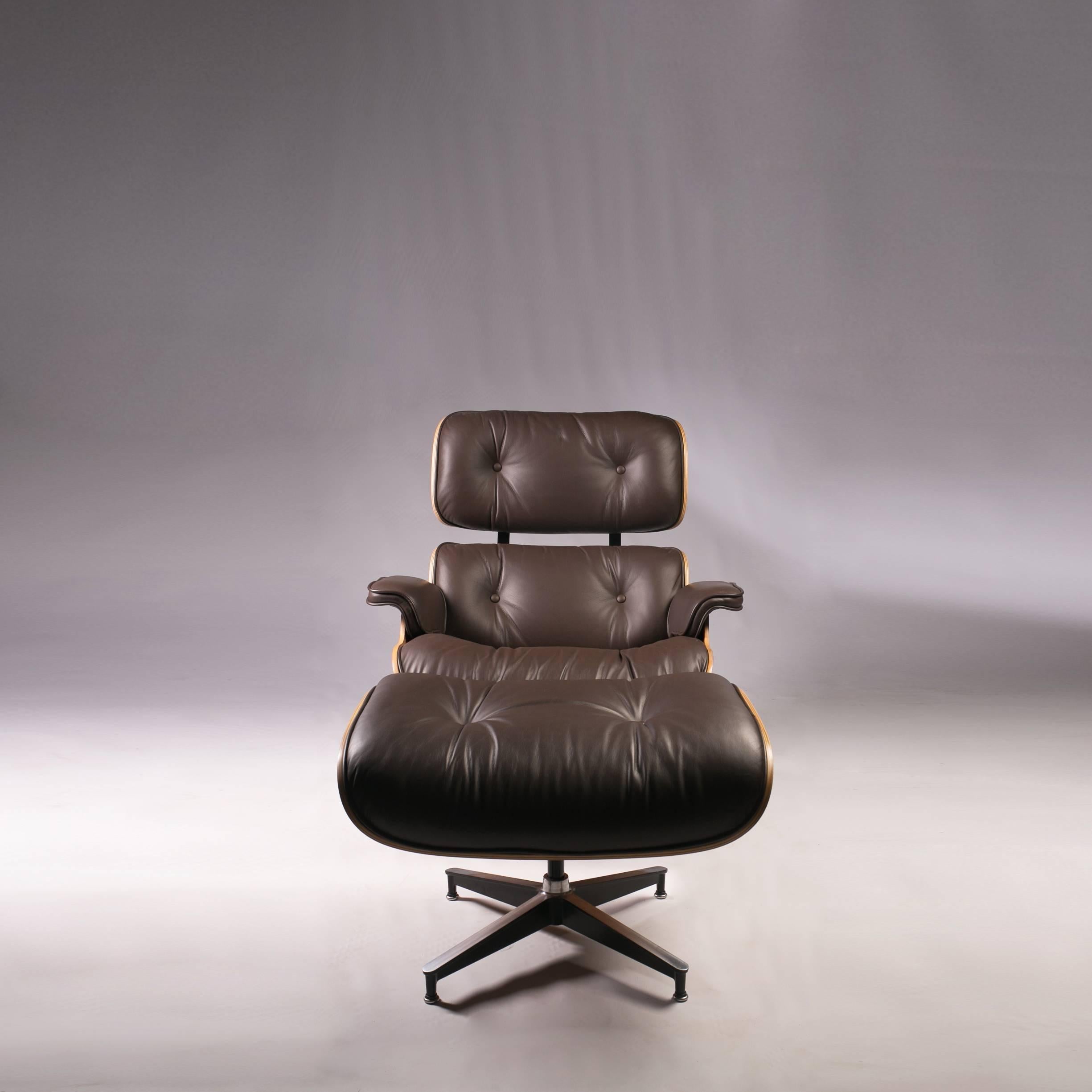 The Eames lounge chair and ottoman are fashioned together by use of molded plywood and leather. Released in 1956 after years of development, it was the  first chair that Eames designed for a high-end market. You can view examples of these furniture