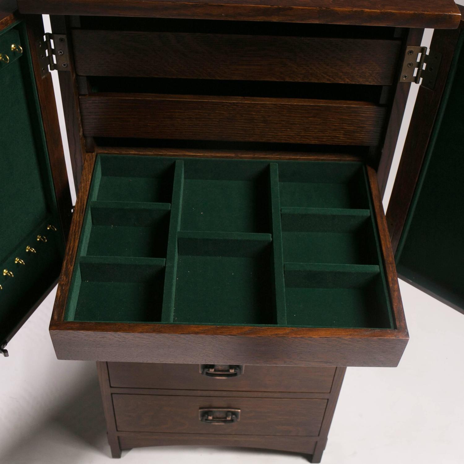Arts and Crafts Period Jewelry Chest by Gustav Stickley For Sale at 1stdibs