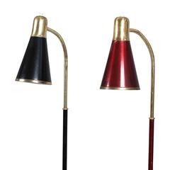 Birger Dahl Uneven Pair of Floor Lamps, Norway, 1955
