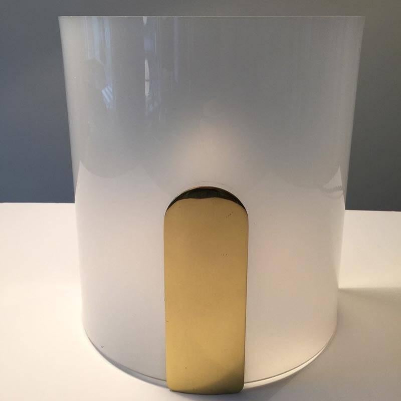 Polished Metalarte Wall Sconce in Brass and Plexiglass, Spain
