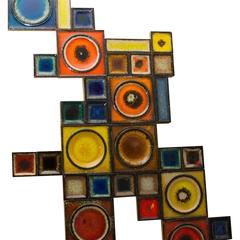 Wall Relief in Ceramic Tiles by Konrad Galaaen, Norway
