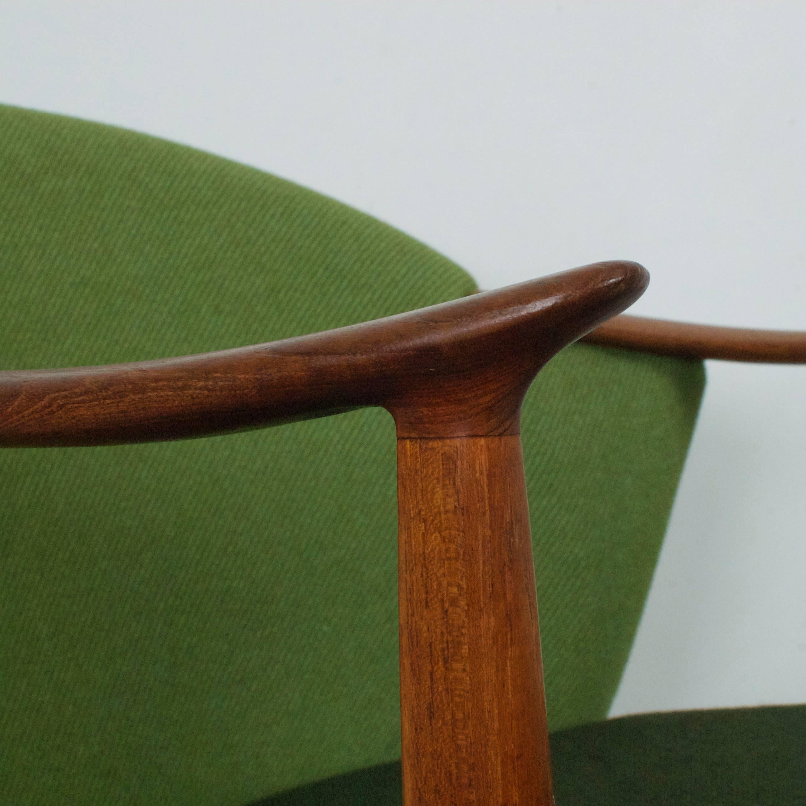 Per Langlo Midcentury Armchair in Teak and Wool Upholstery, Norway, 1950s In Excellent Condition In Oslo, NO
