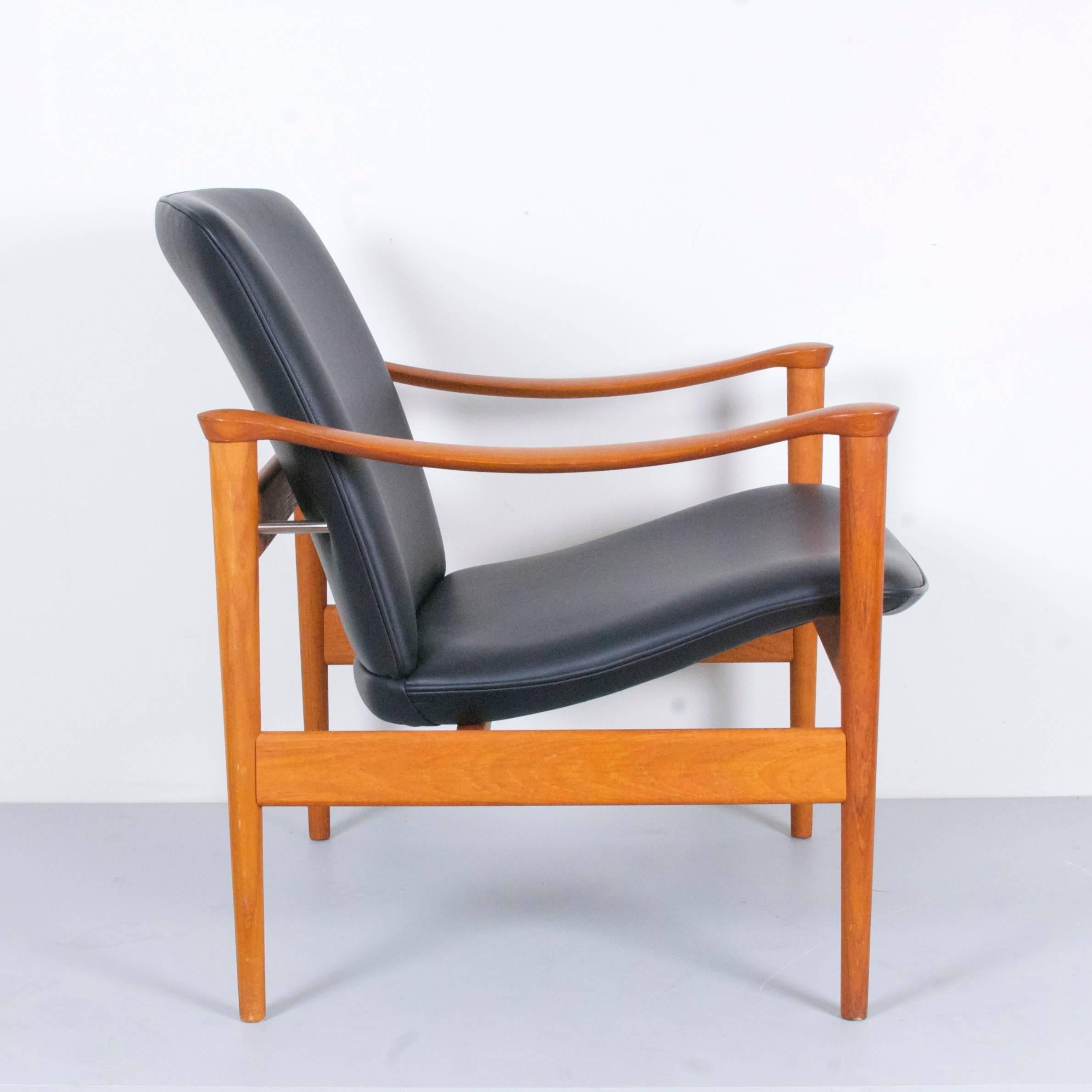 Norwegian Vintage Unused Teak Armchair, Fredrik A.Kayser, Model 711, for Vatne Norway 