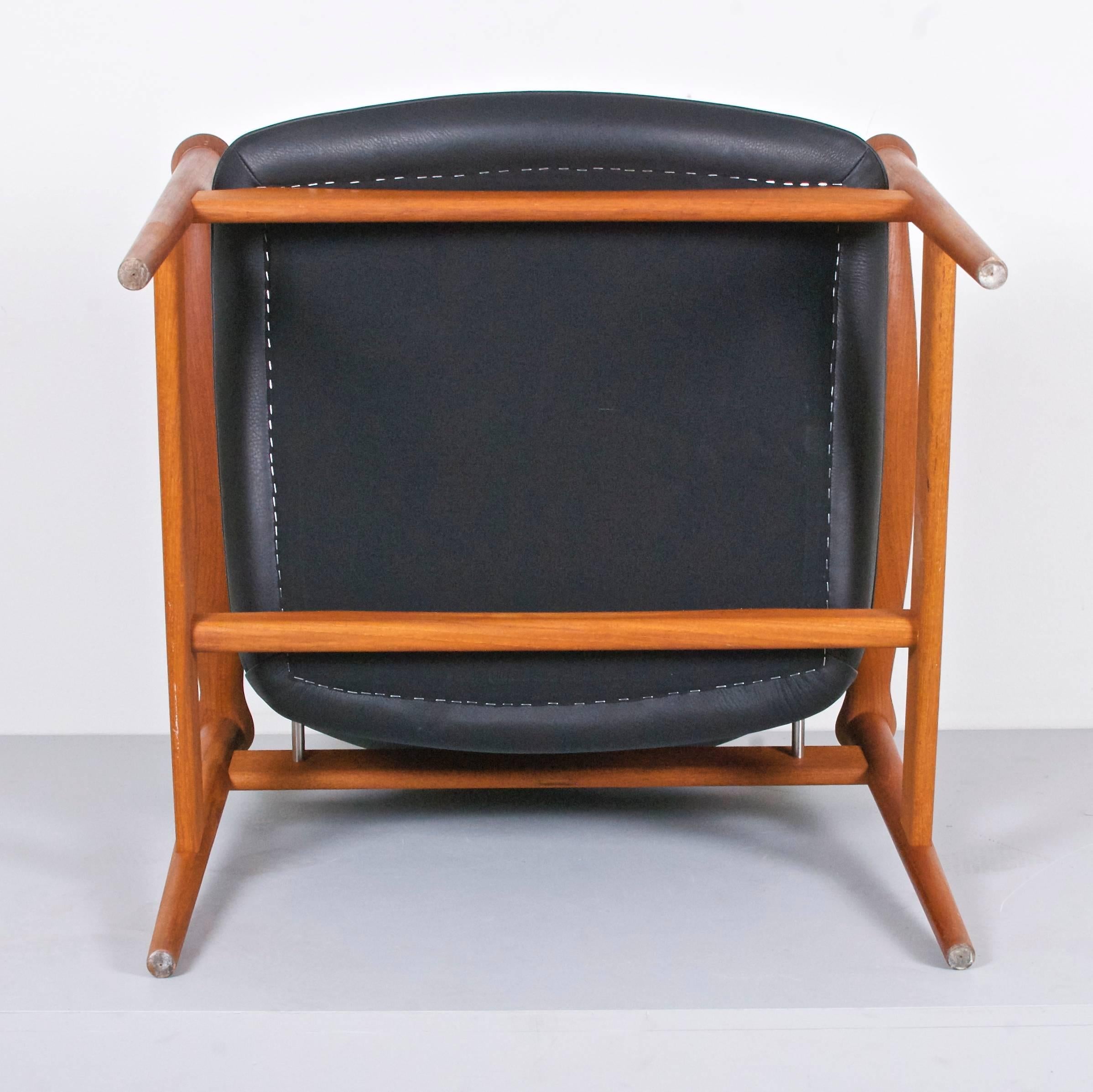 Mid-Century Modern Vintage Unused Teak Armchair, Fredrik A.Kayser, Model 711, for Vatne Norway 