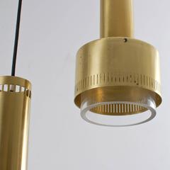 Brass and Glass Pendant Lamps by Kay Kørbing for Lyfa Denmark