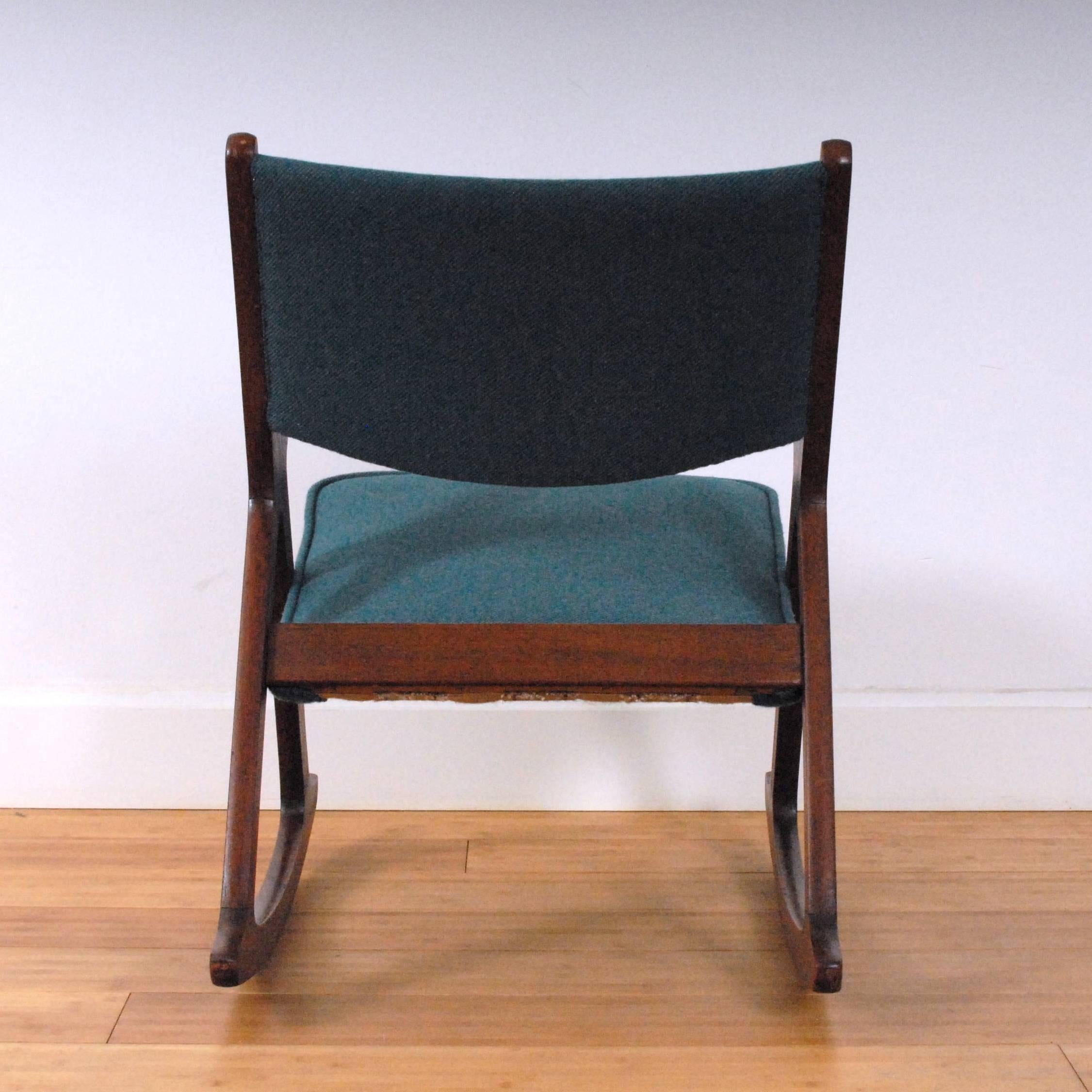 Mid-Century Modern Norwegian Rocker Chair in Teak, 1950s
