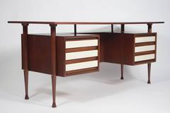 Mahogany Desk, Mid-Century Modern Design, German, 1960s