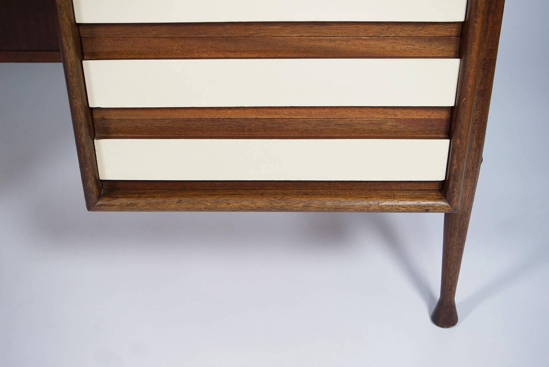 Mahogany Desk, Mid-Century Modern Design, German, 1960s 2