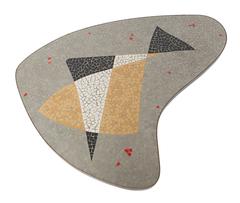 Organic Mid-Century Modern Coffee Table with Brass and Mosaic, Germany, 1950s