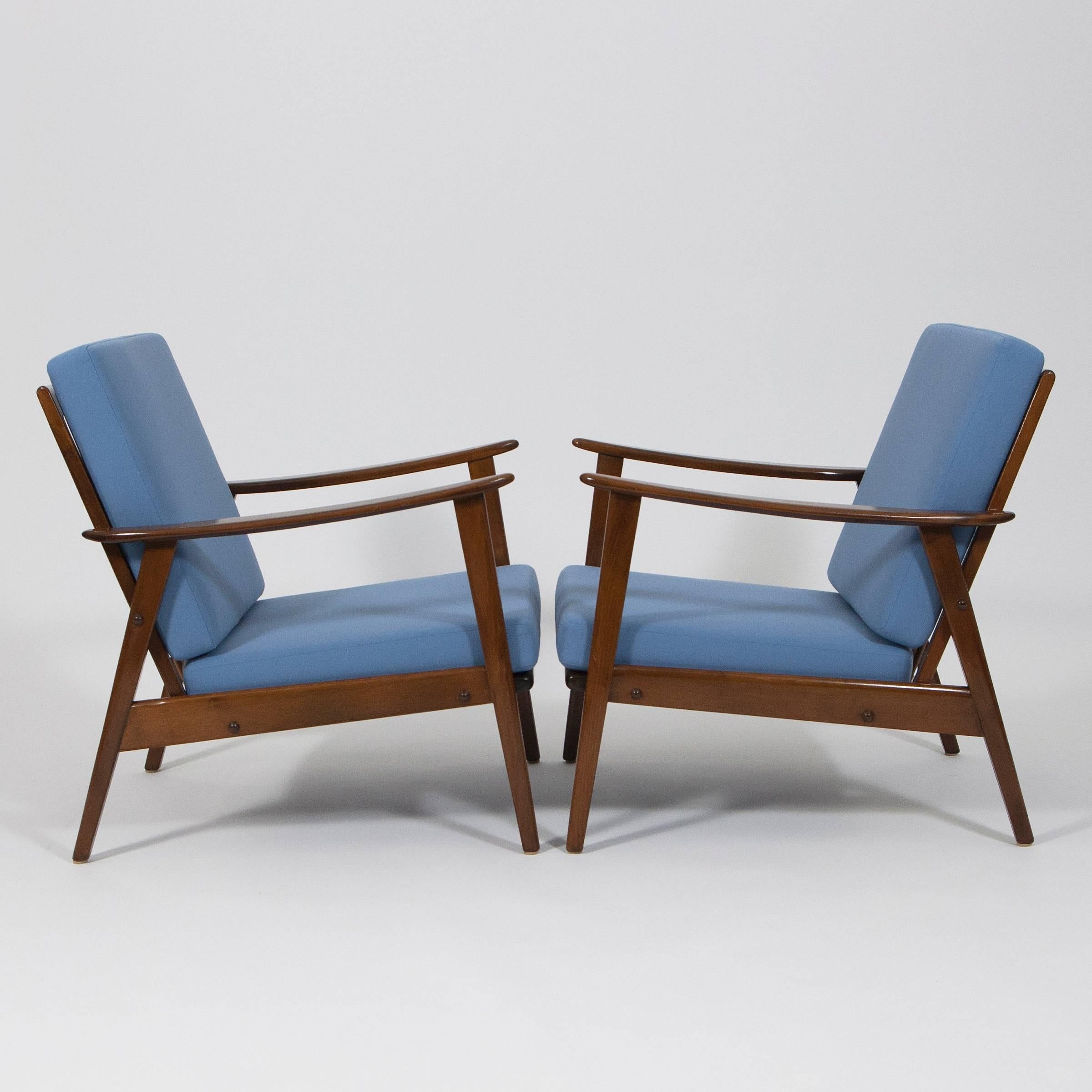 Pair of Mid-Century Modern Easy Chairs, Germany, 1960 5