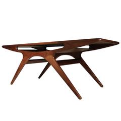 Johannes Andersen Teak 'Smile' Coffee Table, Denmark, 1957