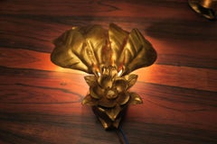 Set of Four Gilt Tole Sconces Mid Century