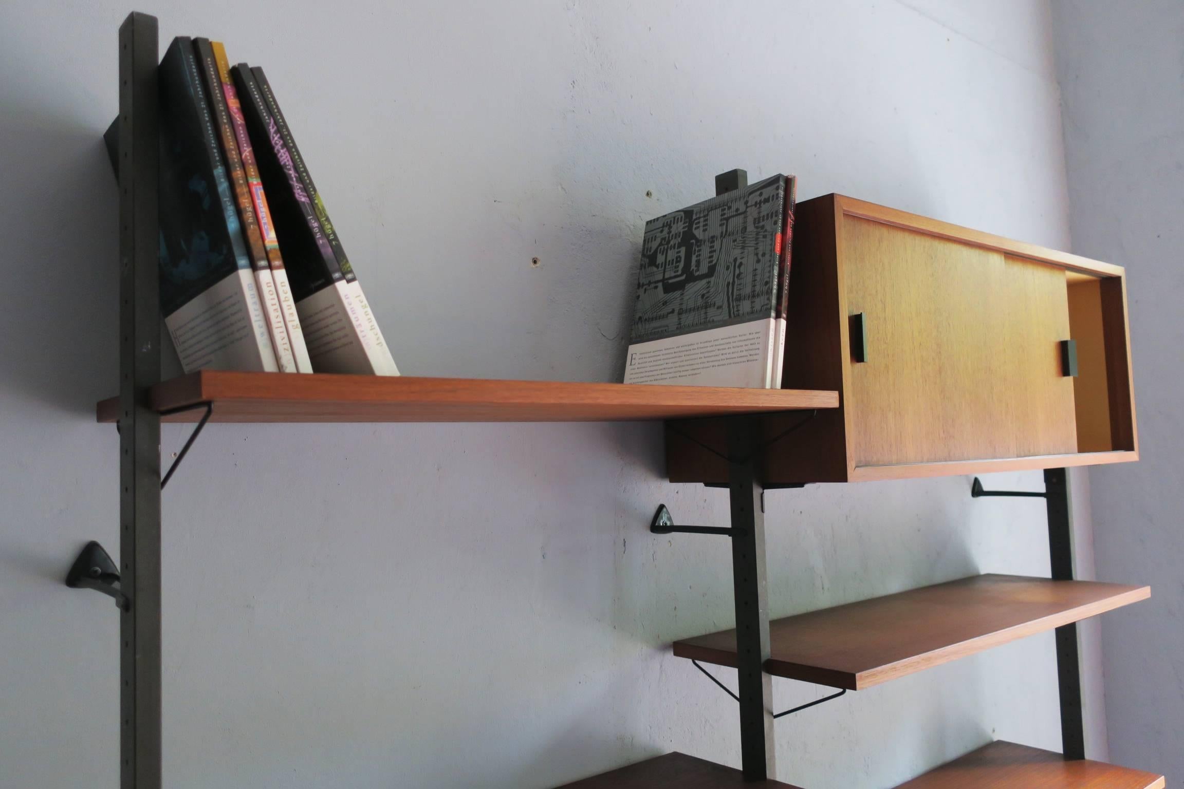 20th Century Rare Swedish Teak Modular Shelf System by Olof Pira, 1960s For Sale