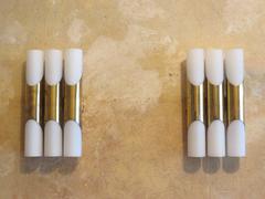 Unusual Pair of Triple-Light Brass Sconces in the Manner of Gio Ponti