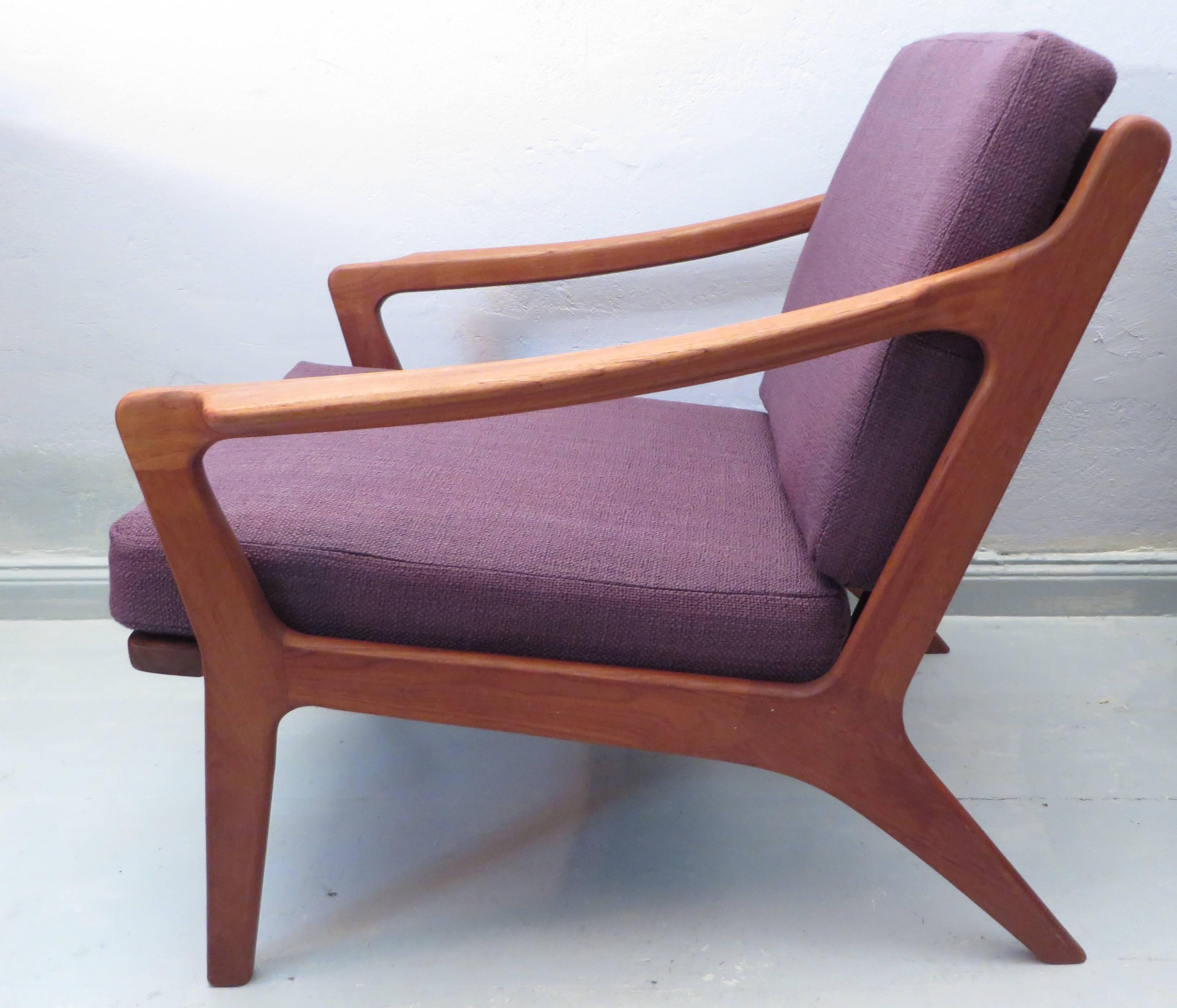 Elegant Teak Lounge Chair Striking Design, Denmark, 1960s 2