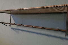 Perforated Metal Coat Rack Mid-Century