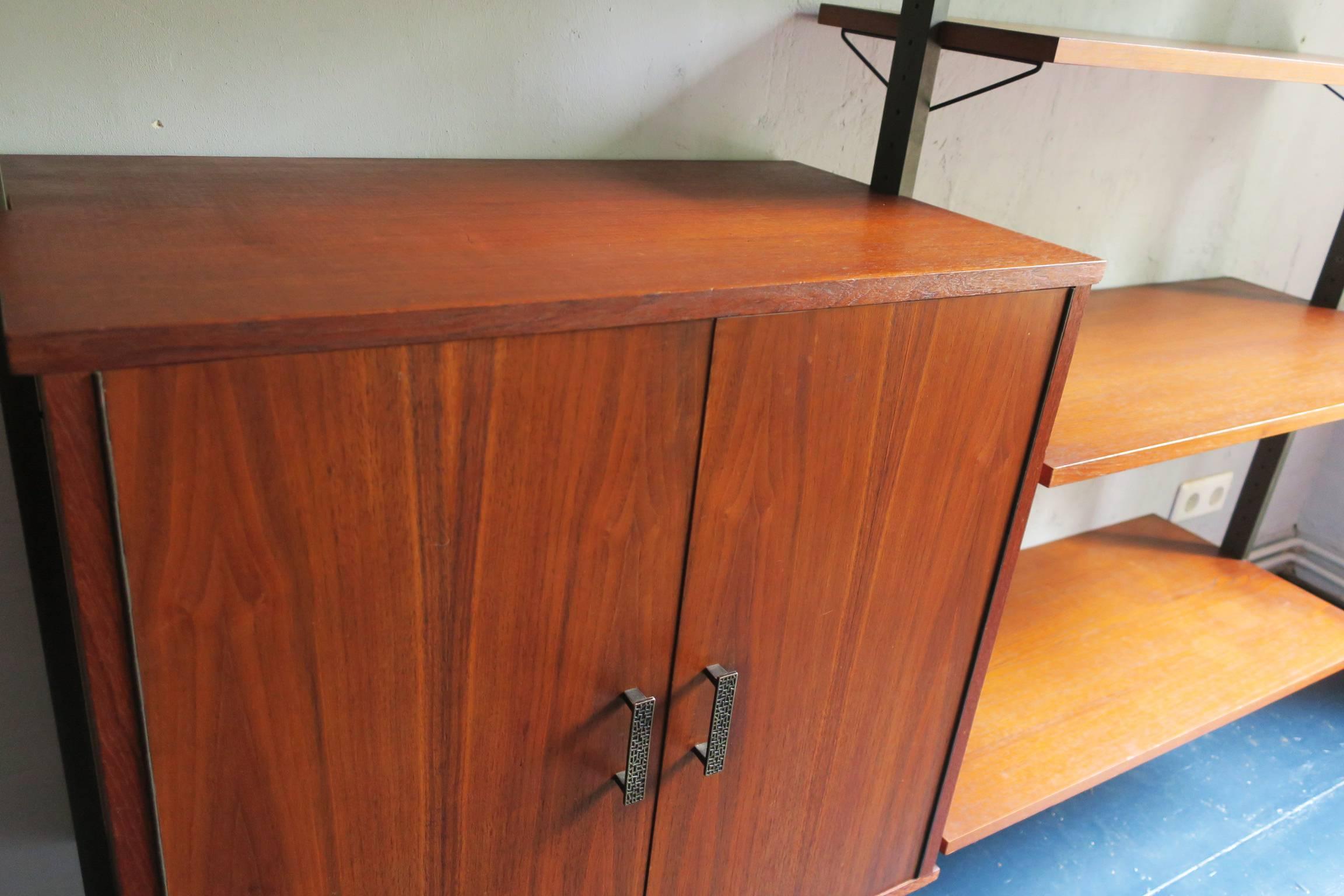 20th Century Rare Swedish Teak Modular Shelf System by Olof Pira, 1960s For Sale