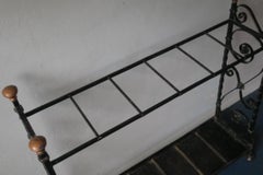 Antique German Wrought Iron and Brass Umbrella Stand, 19th Century