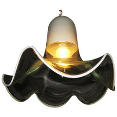 Italian Leucos Opal Glass Pendant Pamio & Toso