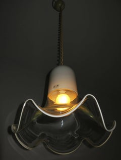 Italian Leucos Opal Glass Pendant Pamio & Toso