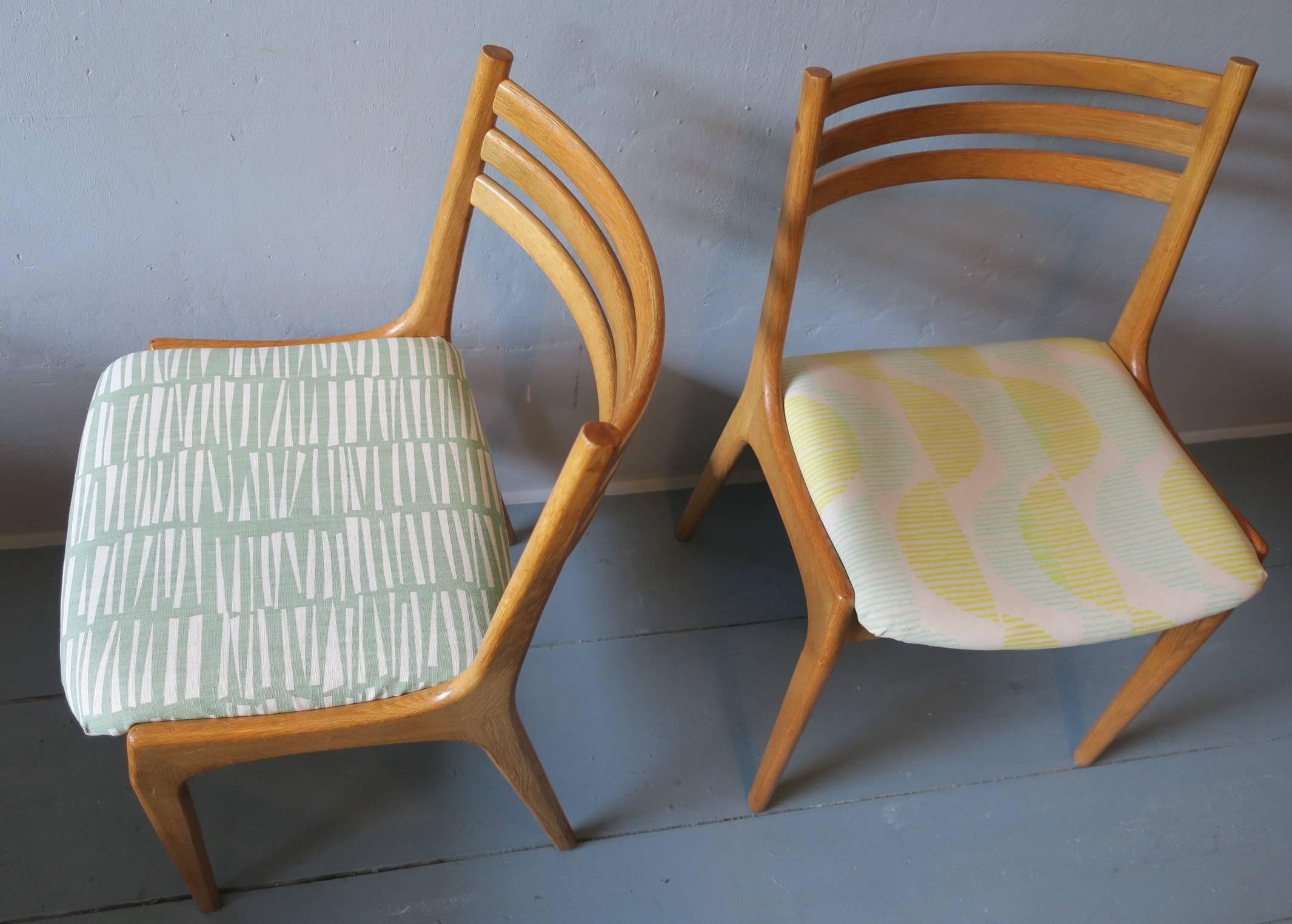 Finely Shaped Rare Pair of Danish Elm Chairs For Sale 4