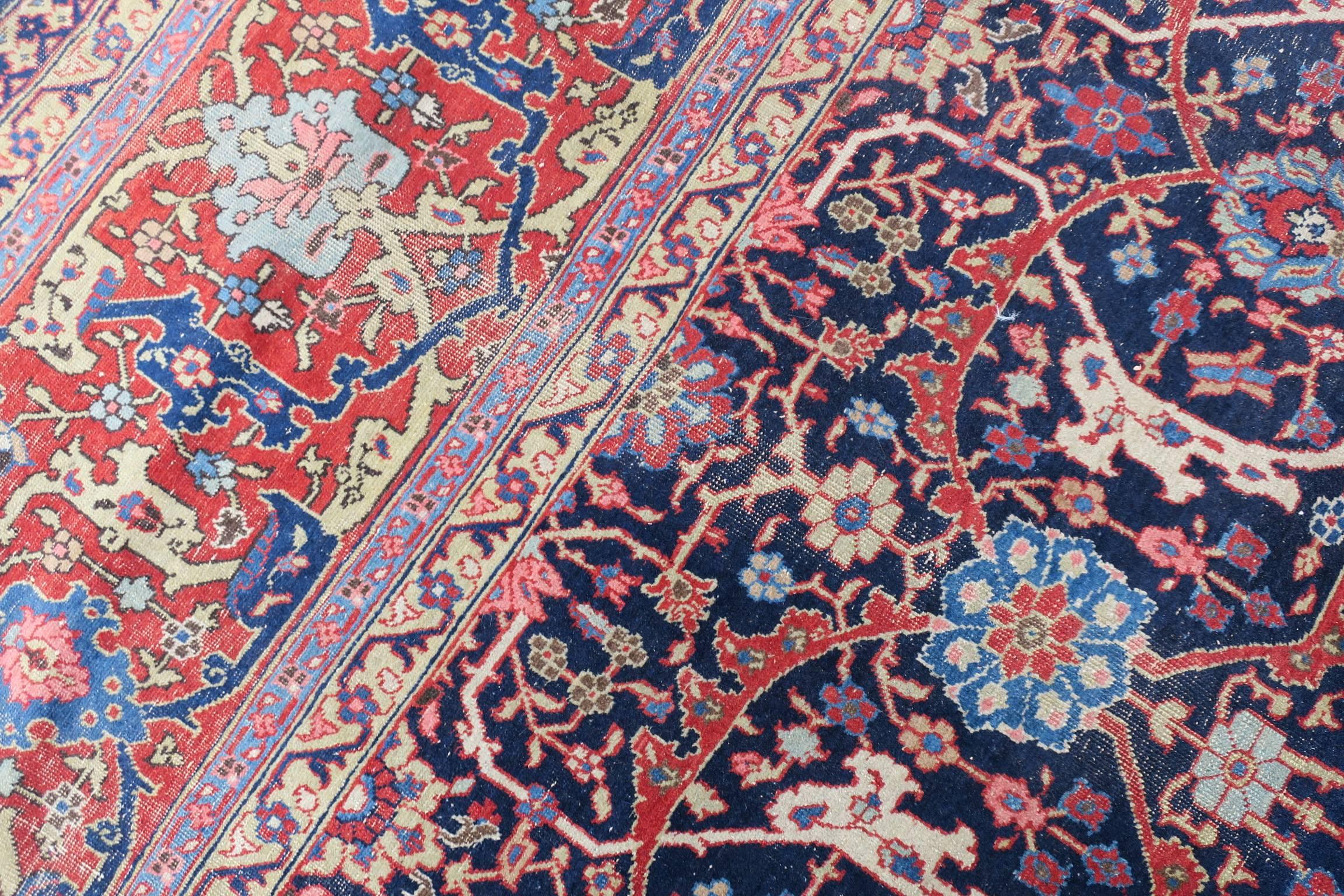 Antique Tabriz Carpet, Wide Border 2