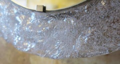 Vintage Oval Melting Ice Illuminated Wall Mirror in Lucite, 1970