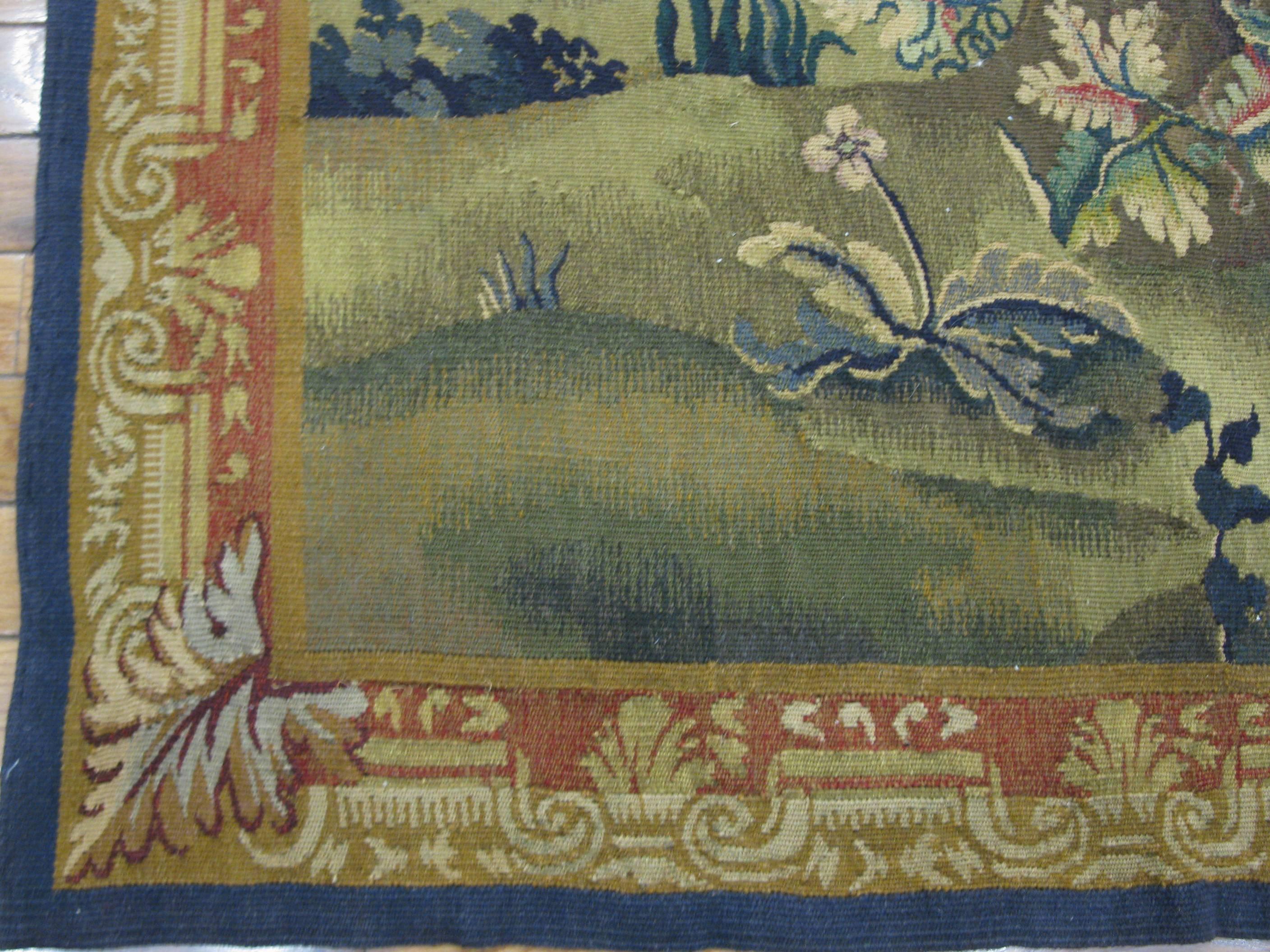 Antique French Aubusson Tapestry In Excellent Condition In Atlanta, GA