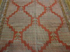 Antique Hand Knotted Wool Red Persian Meshkin Gallery Rug