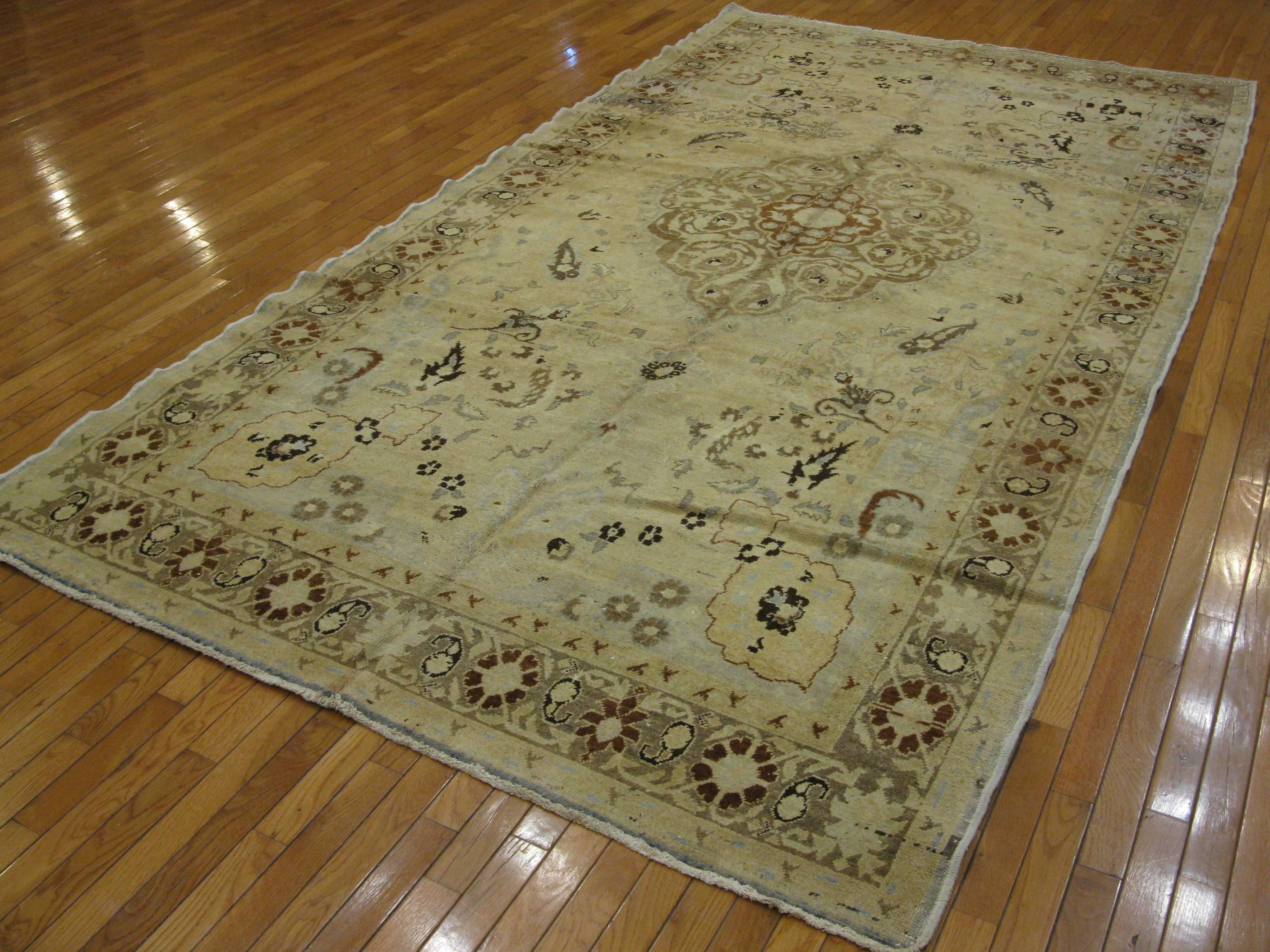 20th Century Hand Knotted Gallery Size Turkish Rug