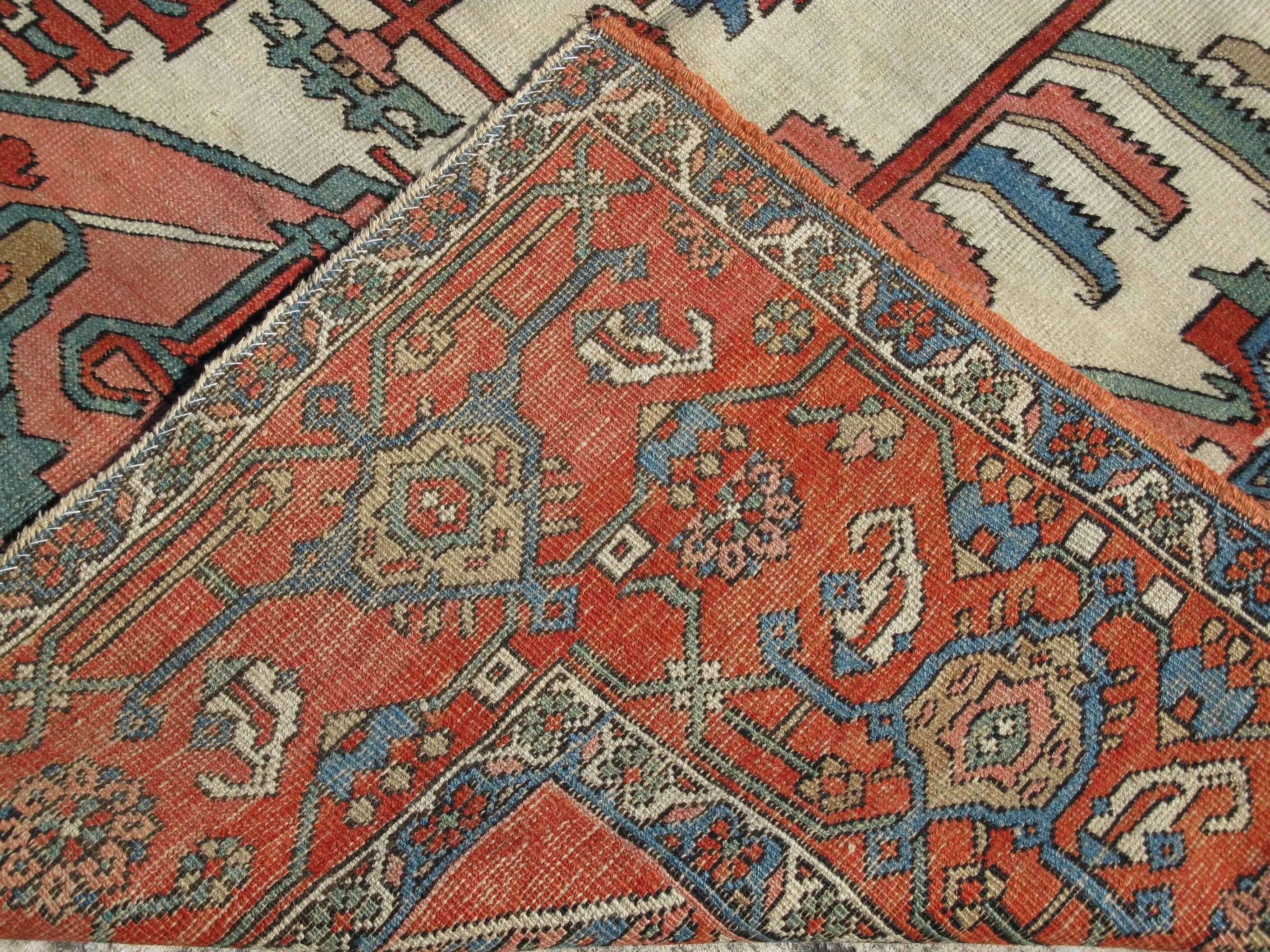 19th Century Antique Persian Serapi Rug
