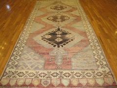 Gallery Size Vintage Turkish Anatolian Rug