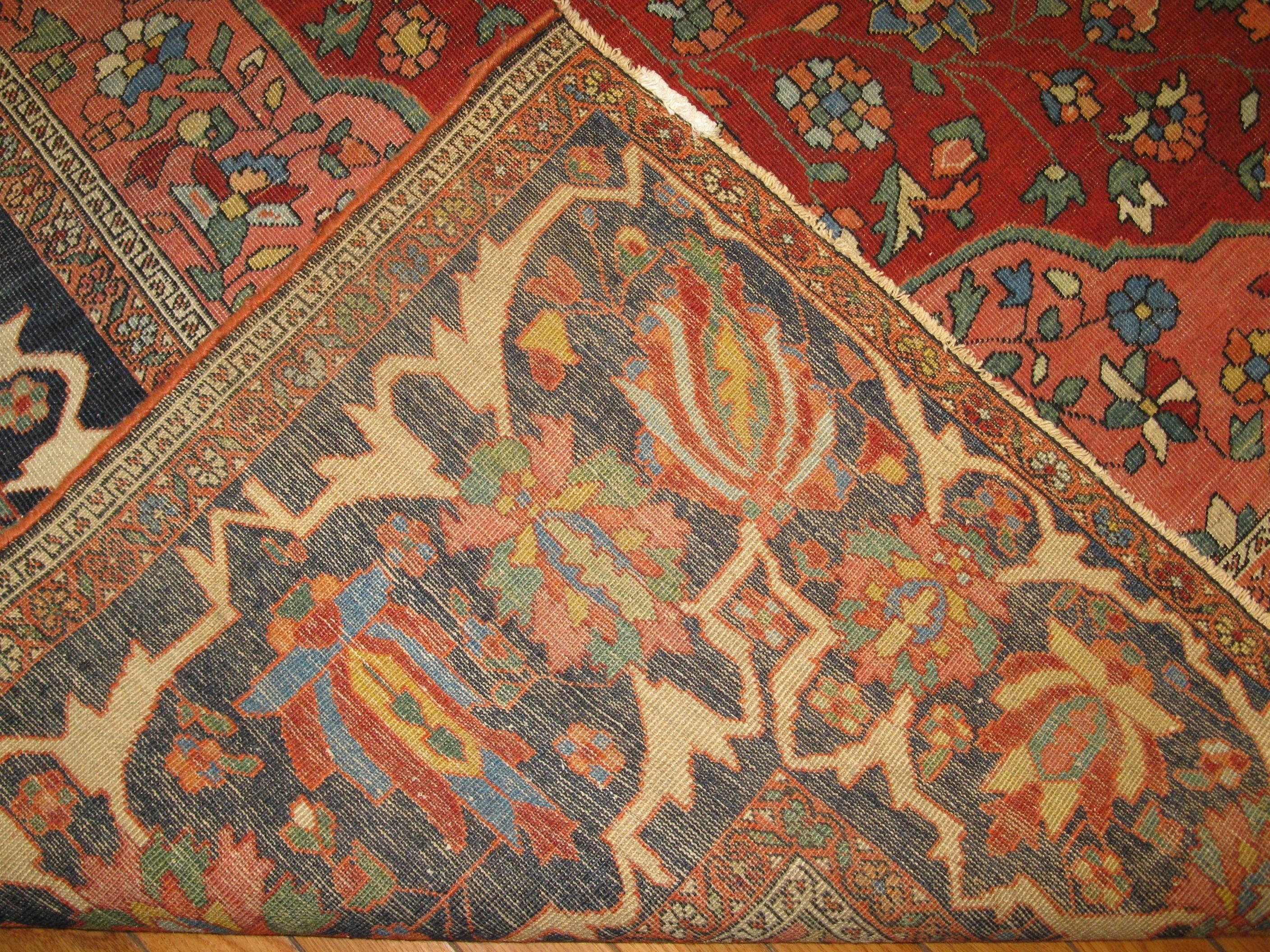 19th Century Room Size Antique Persian Sarouk Farahan For Sale